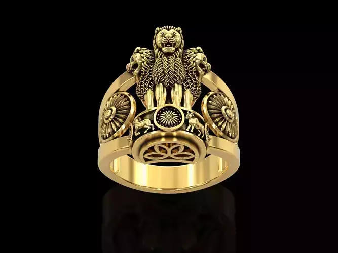 The Ashoka Chakra Ring 3D print model