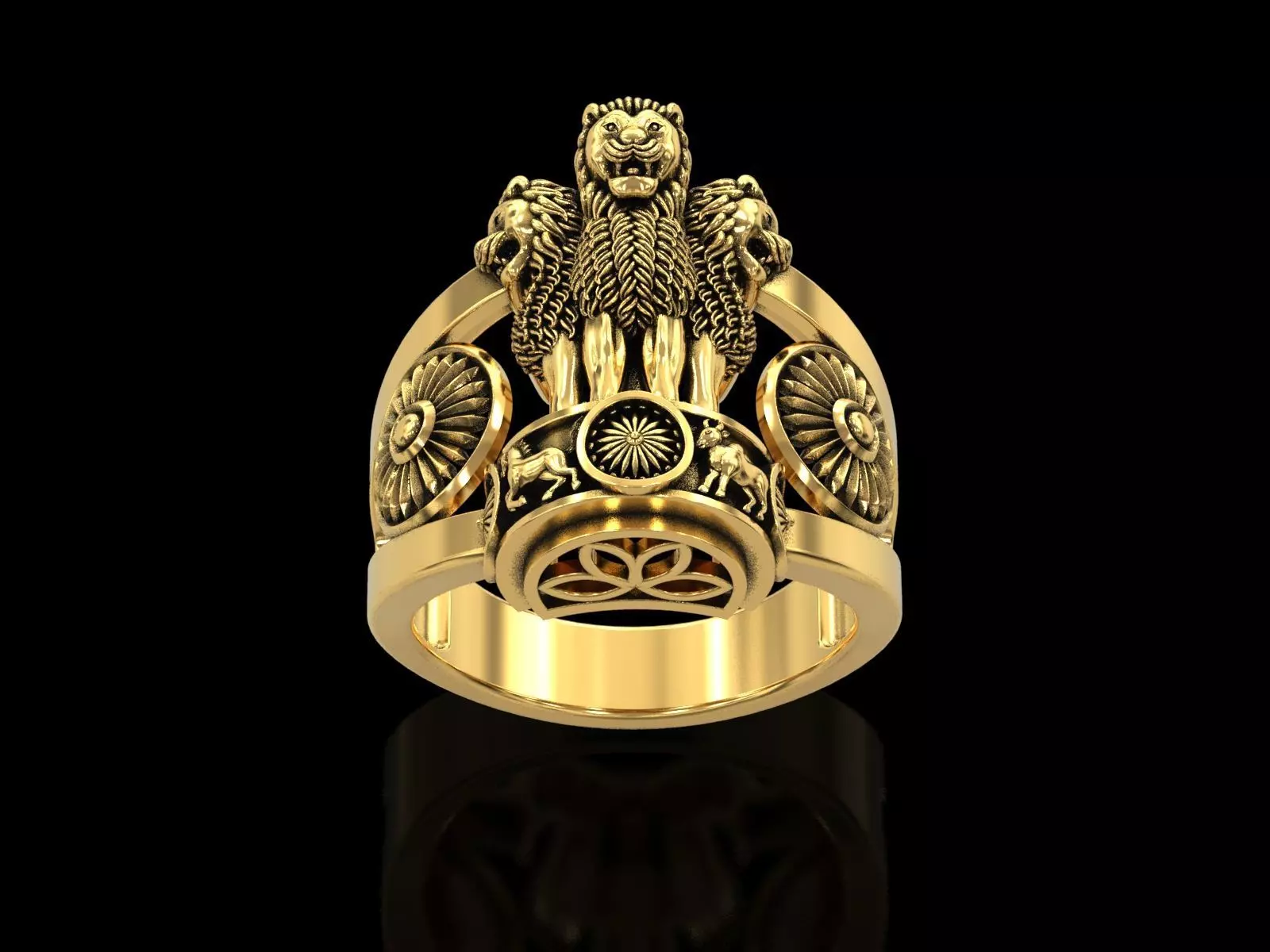 The Ashoka Chakra Ring 3D print model