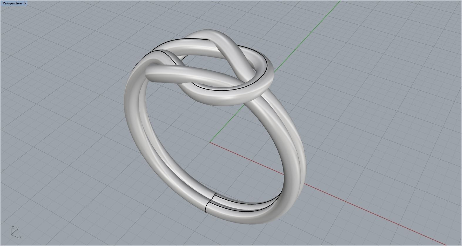Knot Ring 3dmodel 3D print model 217 3D print model_7