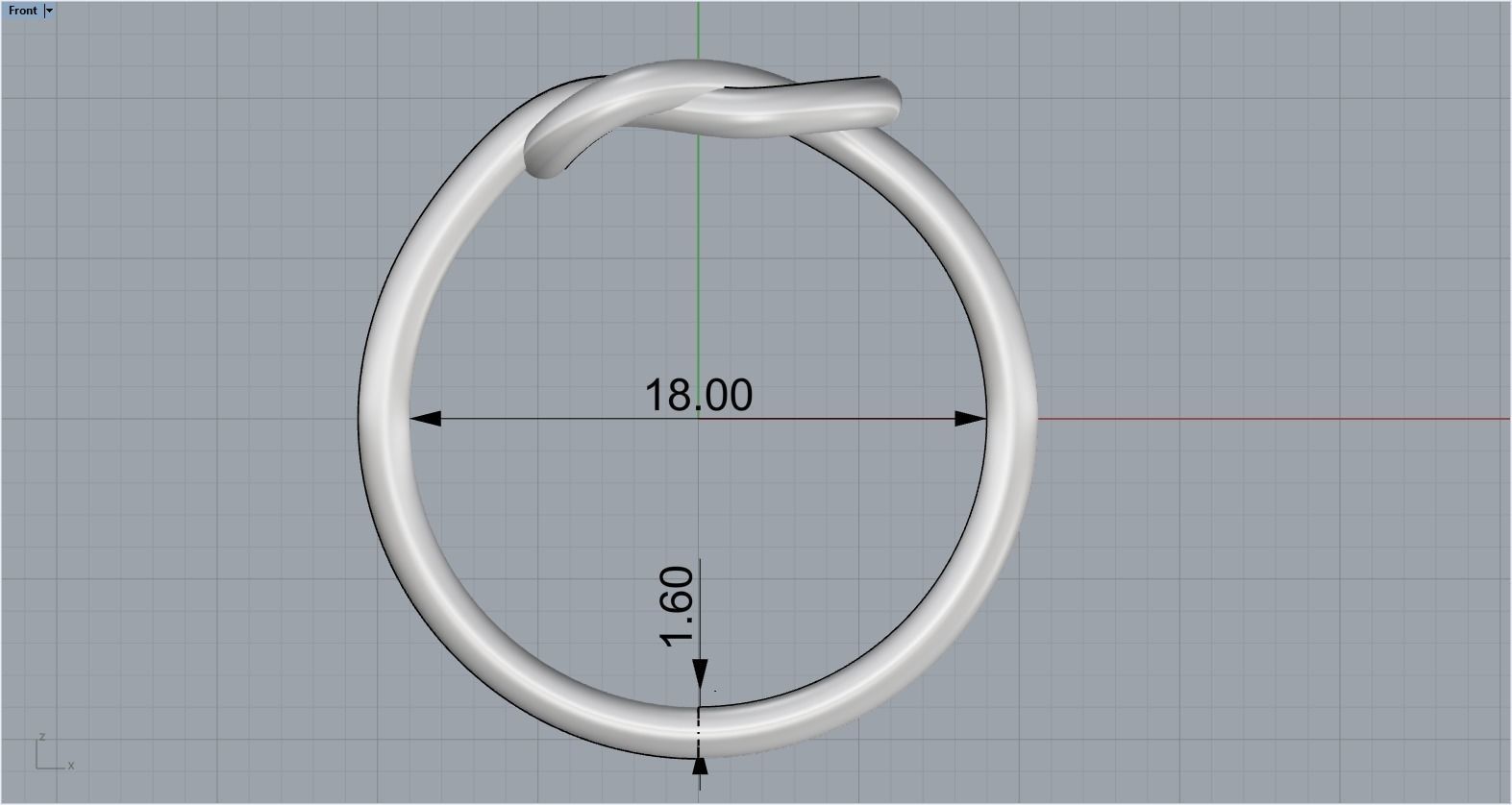 Knot Ring 3dmodel 3D print model 217 3D print model_5