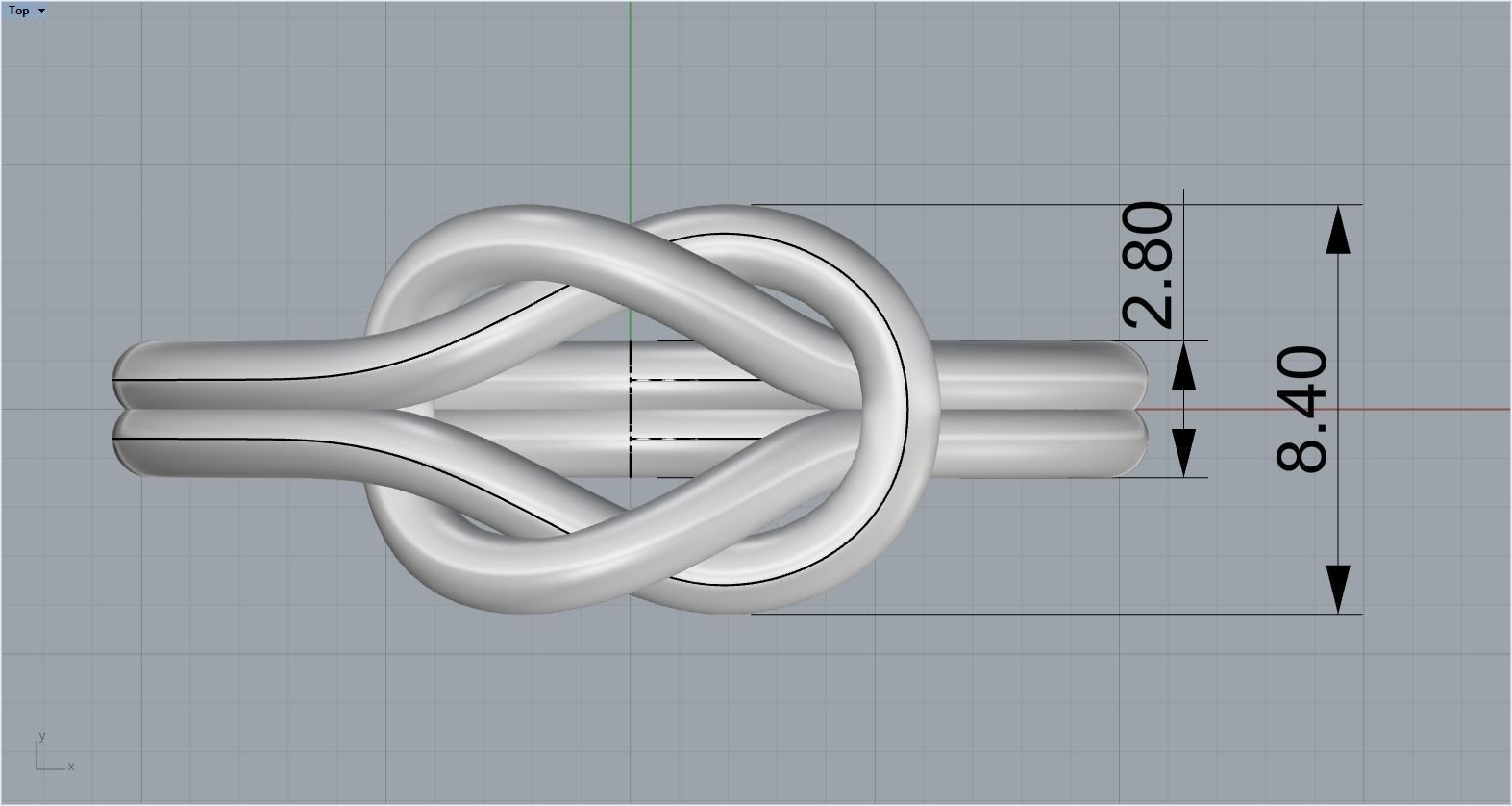 Knot Ring 3dmodel 3D print model 217 3D print model_4
