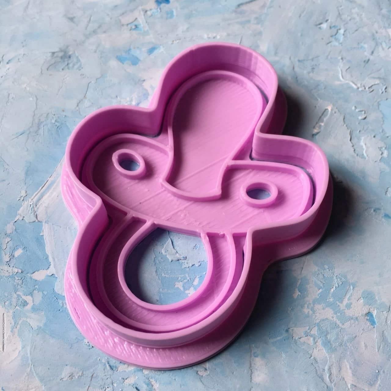 Baby pacifier Cookie Cutter 3D print model_2