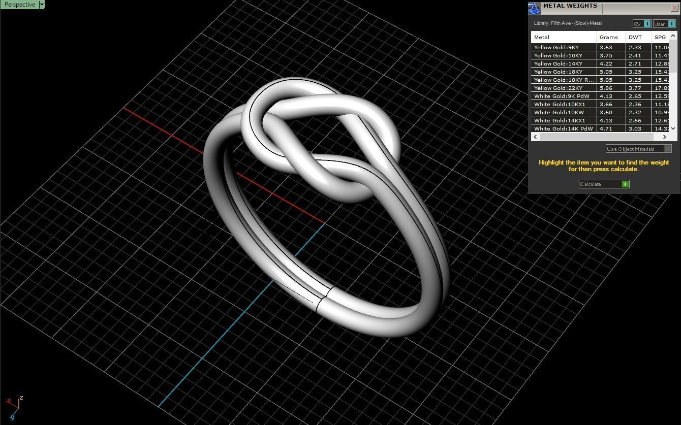 Knot Ring 3dmodel 3D print model 218 3D print model_4