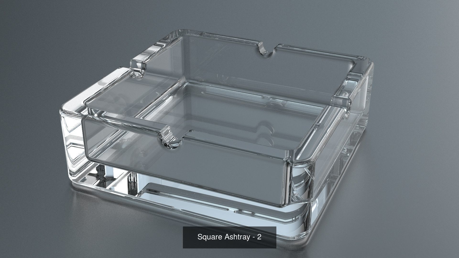 Ashtray Pack x6 3D Model Collection_3