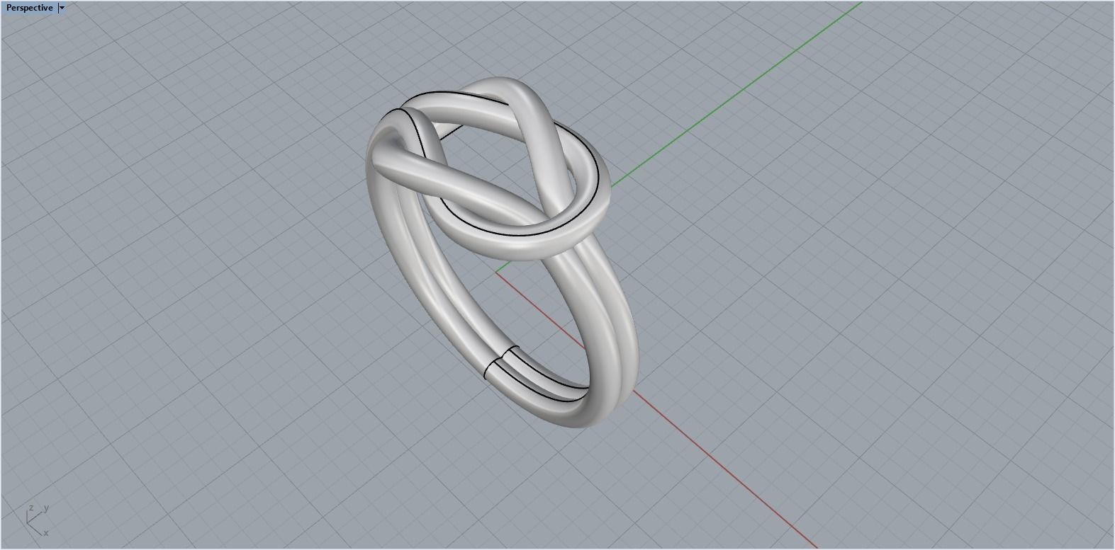 Knot Ring 3dmodel 3D print model 219 3D print model_9