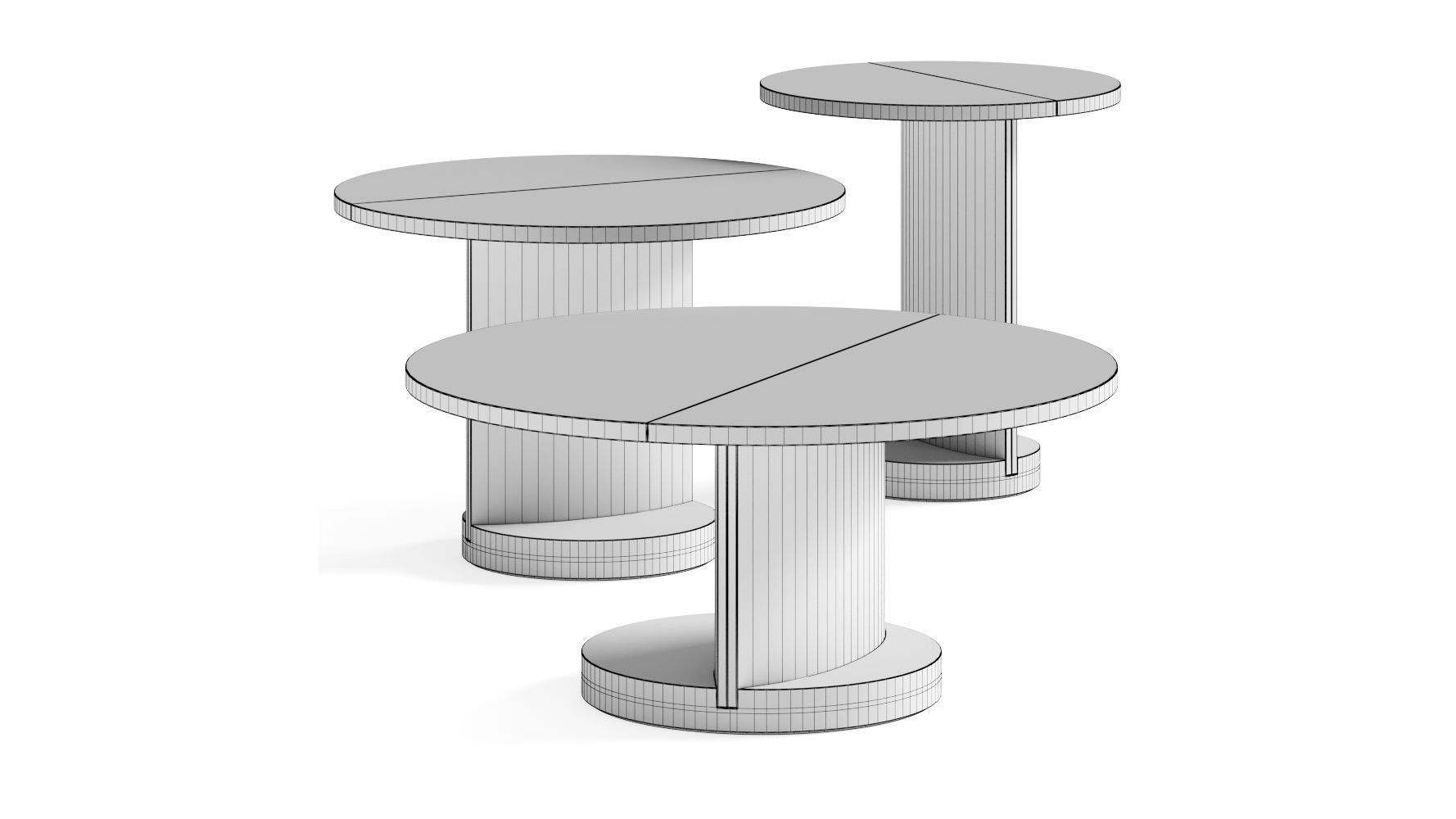 Porada Leaf Coffee Tables 3D model_2