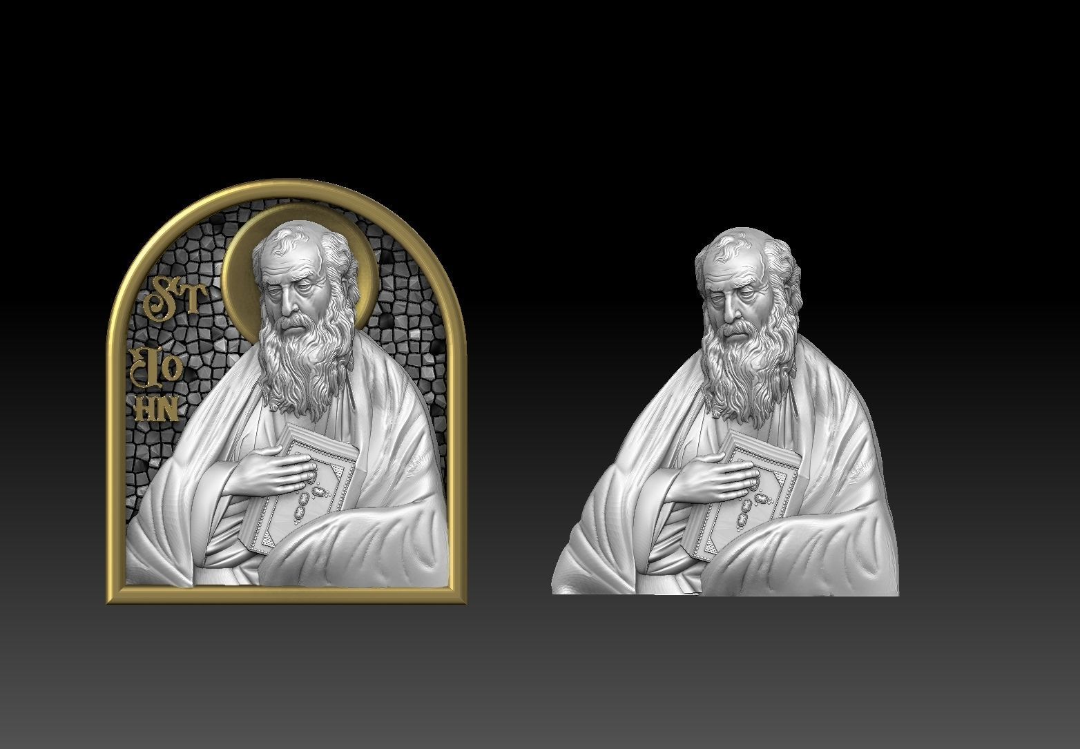 Saint John Apostle and Evangelist  CNC 3D PRINTING MODEL 3D print model_5