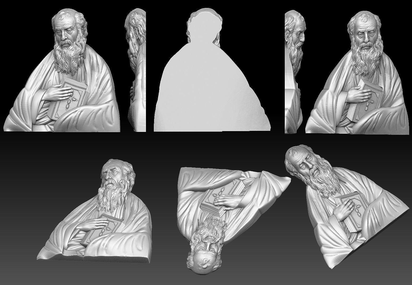Saint John Apostle and Evangelist  CNC 3D PRINTING MODEL 3D print model_4