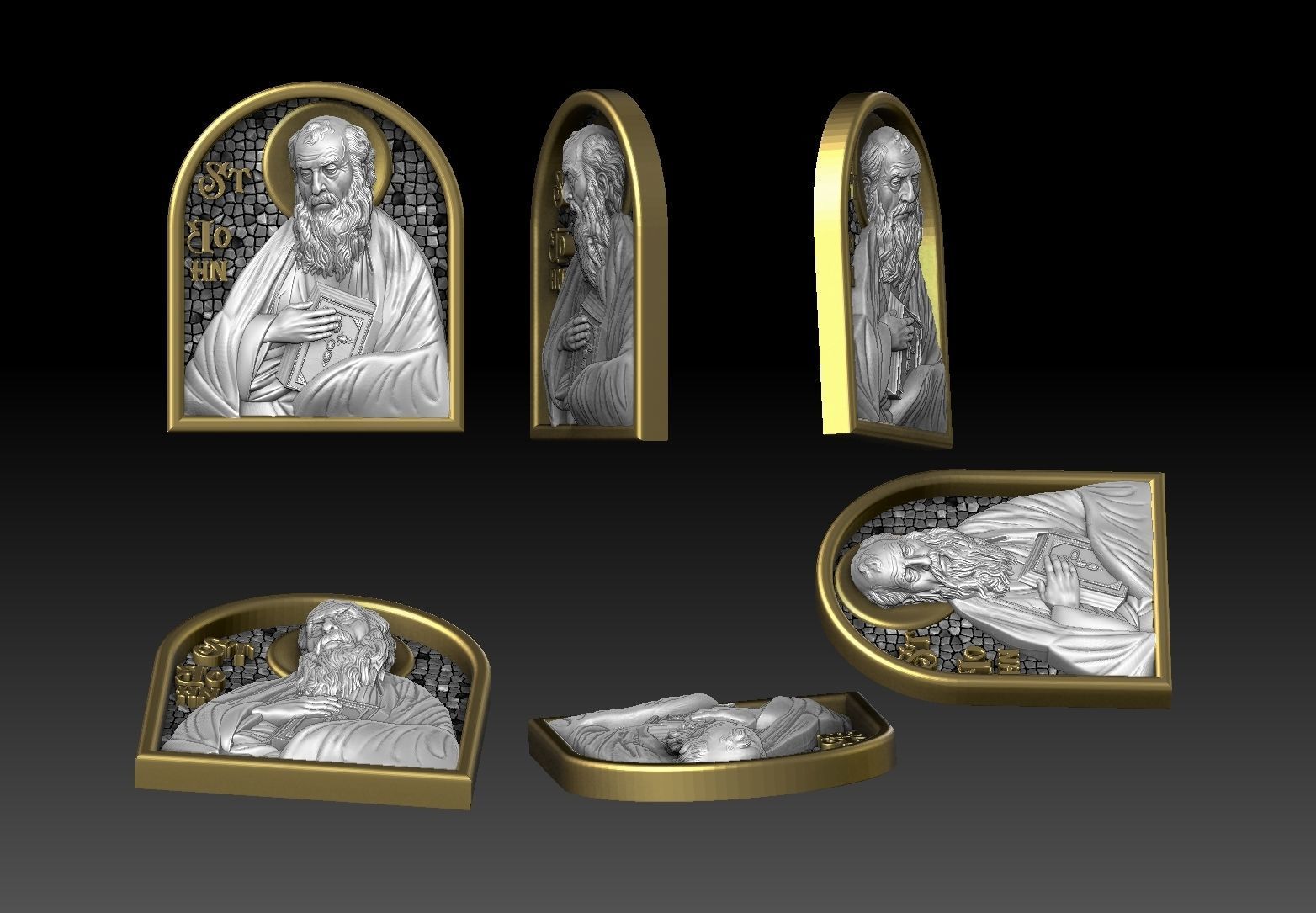 Saint John Apostle and Evangelist  CNC 3D PRINTING MODEL 3D print model_3