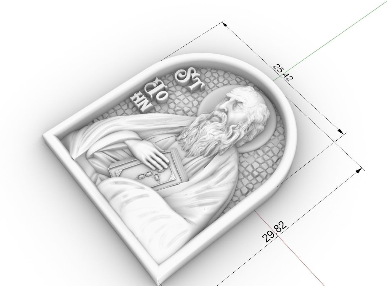 Saint John Apostle and Evangelist  CNC 3D PRINTING MODEL 3D print model_6