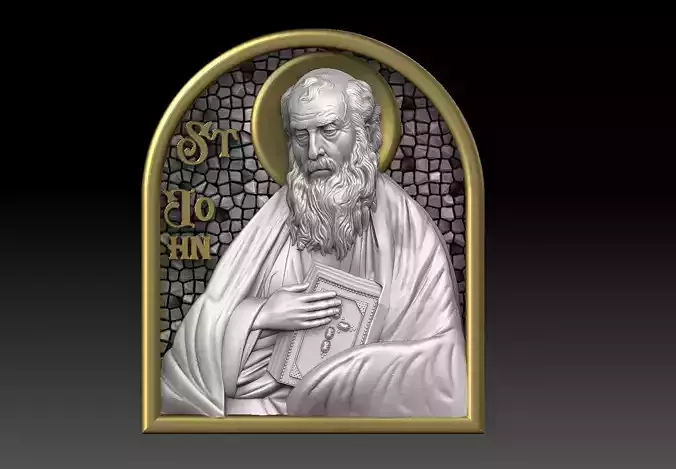 Saint John Apostle and Evangelist  CNC 3D PRINTING MODEL 3D print model