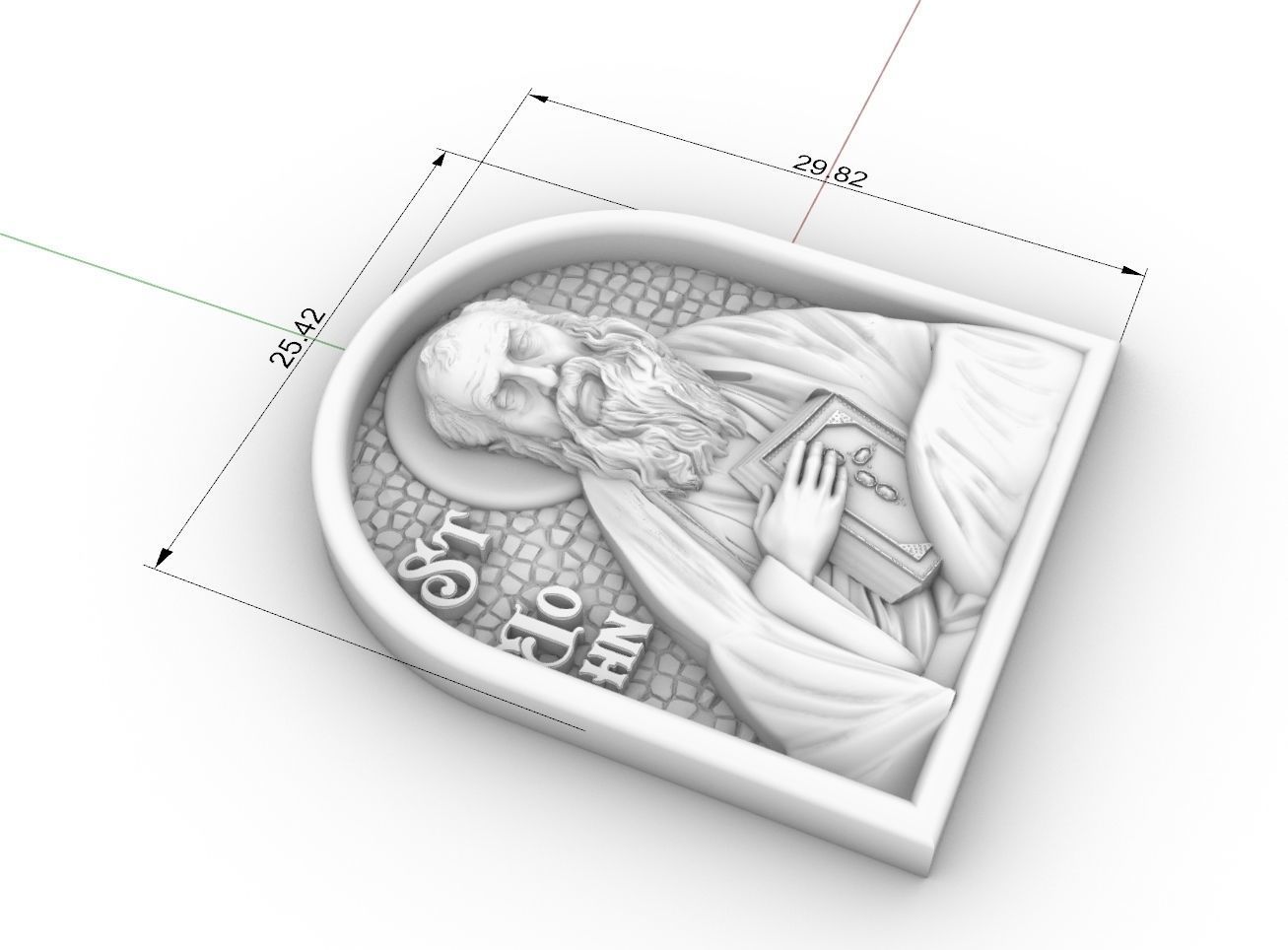 Saint John Apostle and Evangelist  CNC 3D PRINTING MODEL 3D print model_8