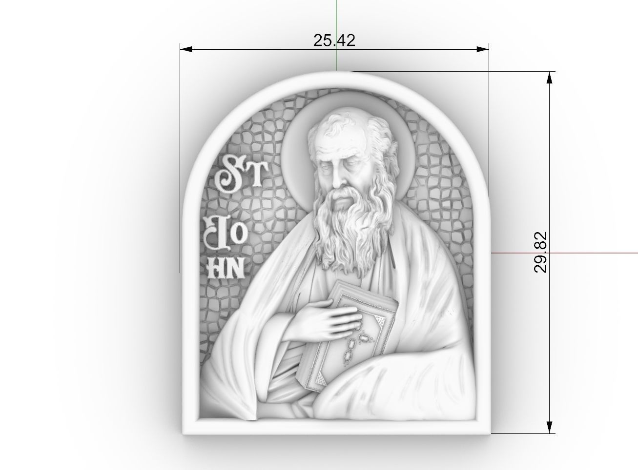 Saint John Apostle and Evangelist  CNC 3D PRINTING MODEL 3D print model_2