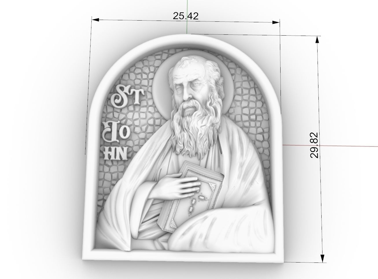 Saint John Apostle and Evangelist  CNC 3D PRINTING MODEL 3D print model_9