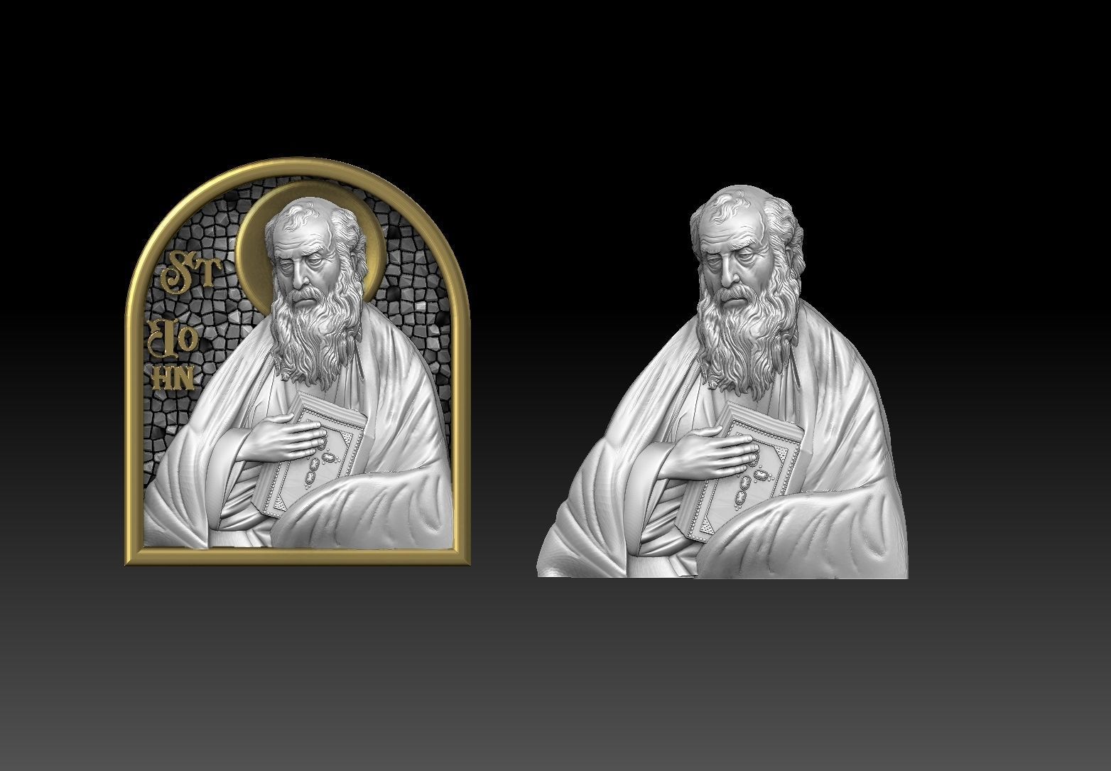 Saint John Apostle and Evangelist  CNC 3D PRINTING MODEL 3D print model_1