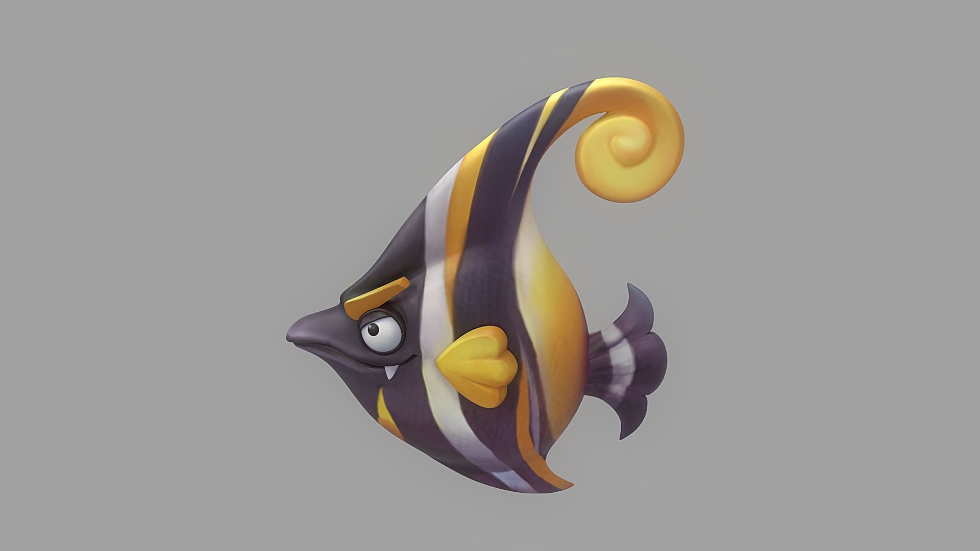 Cartoon Fish 14 Low-poly 3D model_1