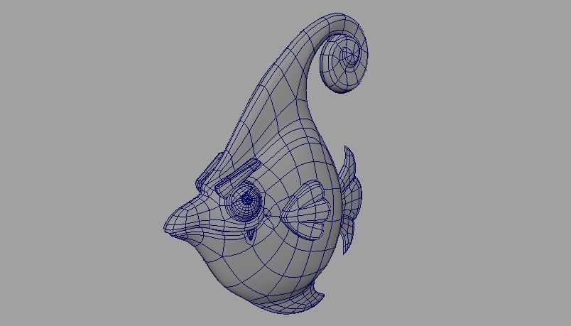 Cartoon Fish 14 Low-poly 3D model_5