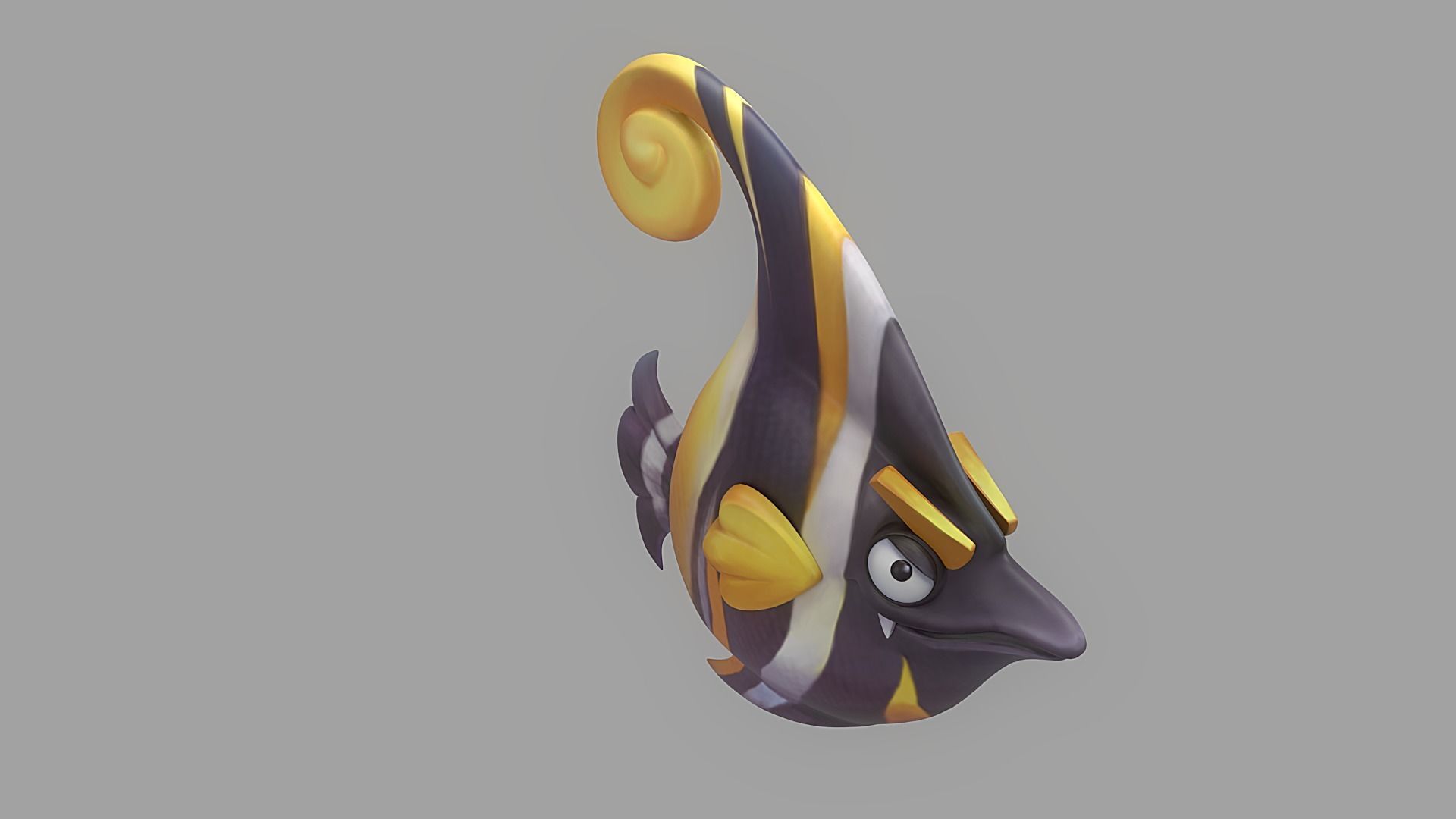Cartoon Fish 14 Low-poly 3D model_4