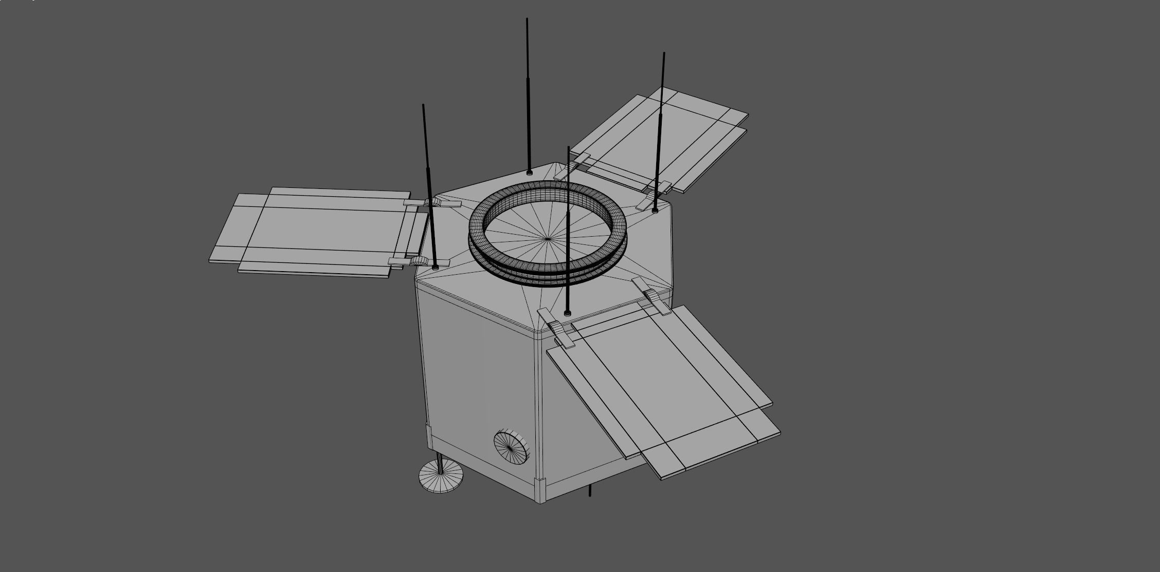 Gokturk Satelite Bundle  Low-poly 3D model_6