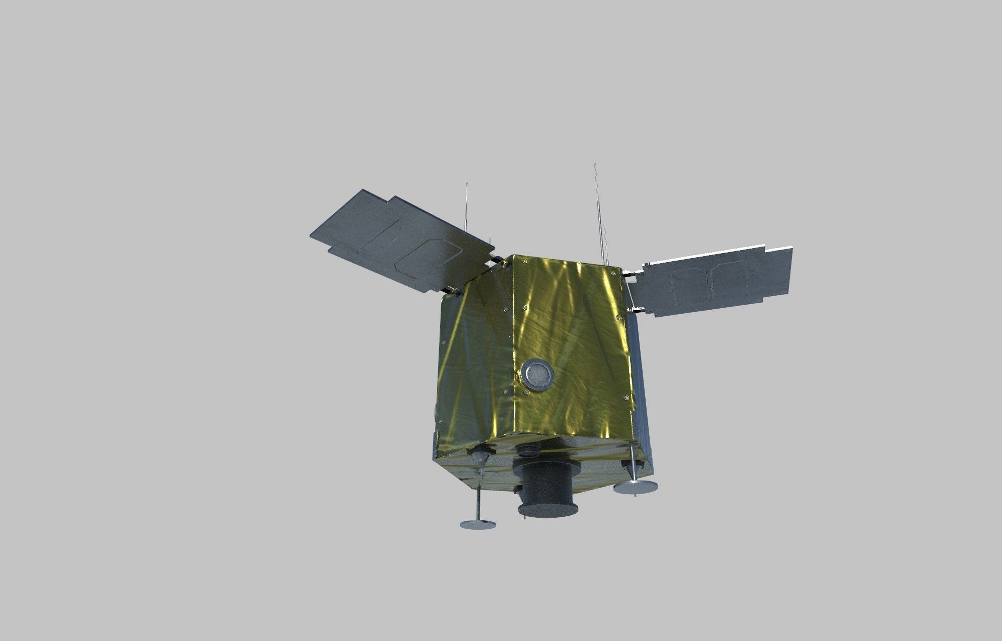 Gokturk Satelite Bundle  Low-poly 3D model_5