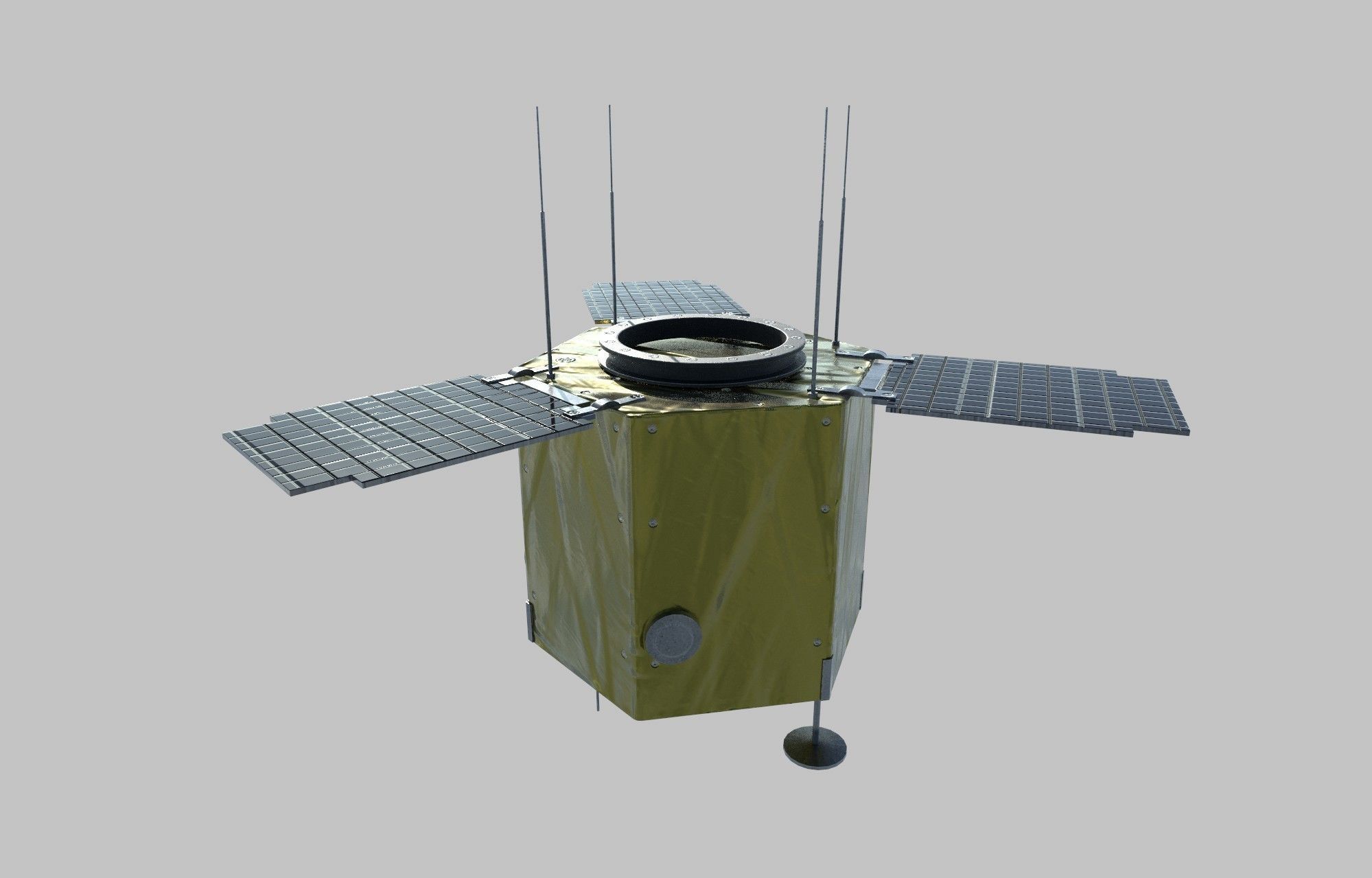 Gokturk Satelite Bundle  Low-poly 3D model_4