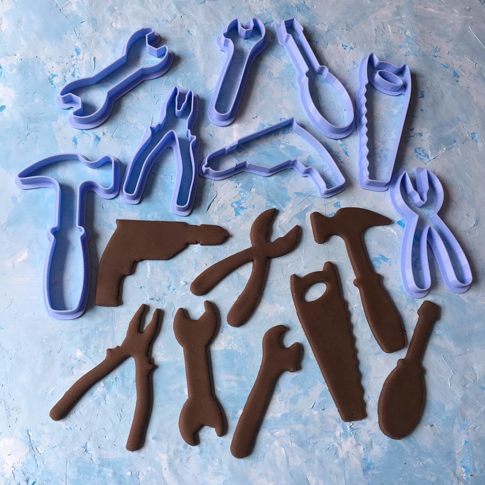 Set of tools Cookie Cutter 3D print model_1
