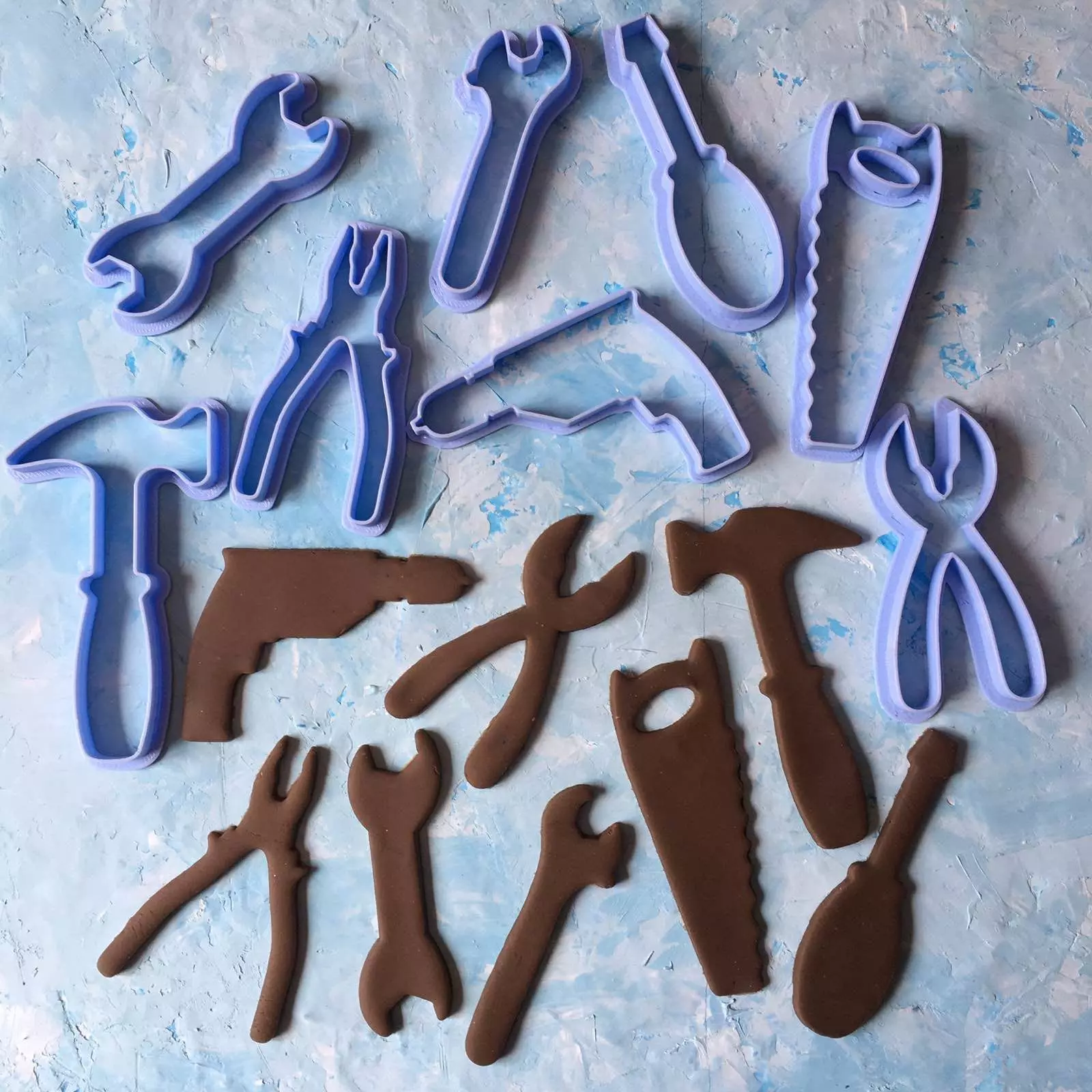 Set of tools Cookie Cutter 3D print model_0