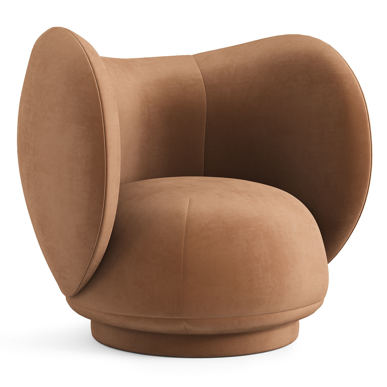 Rico Lounge Chair - Swivel Base 3D model_2