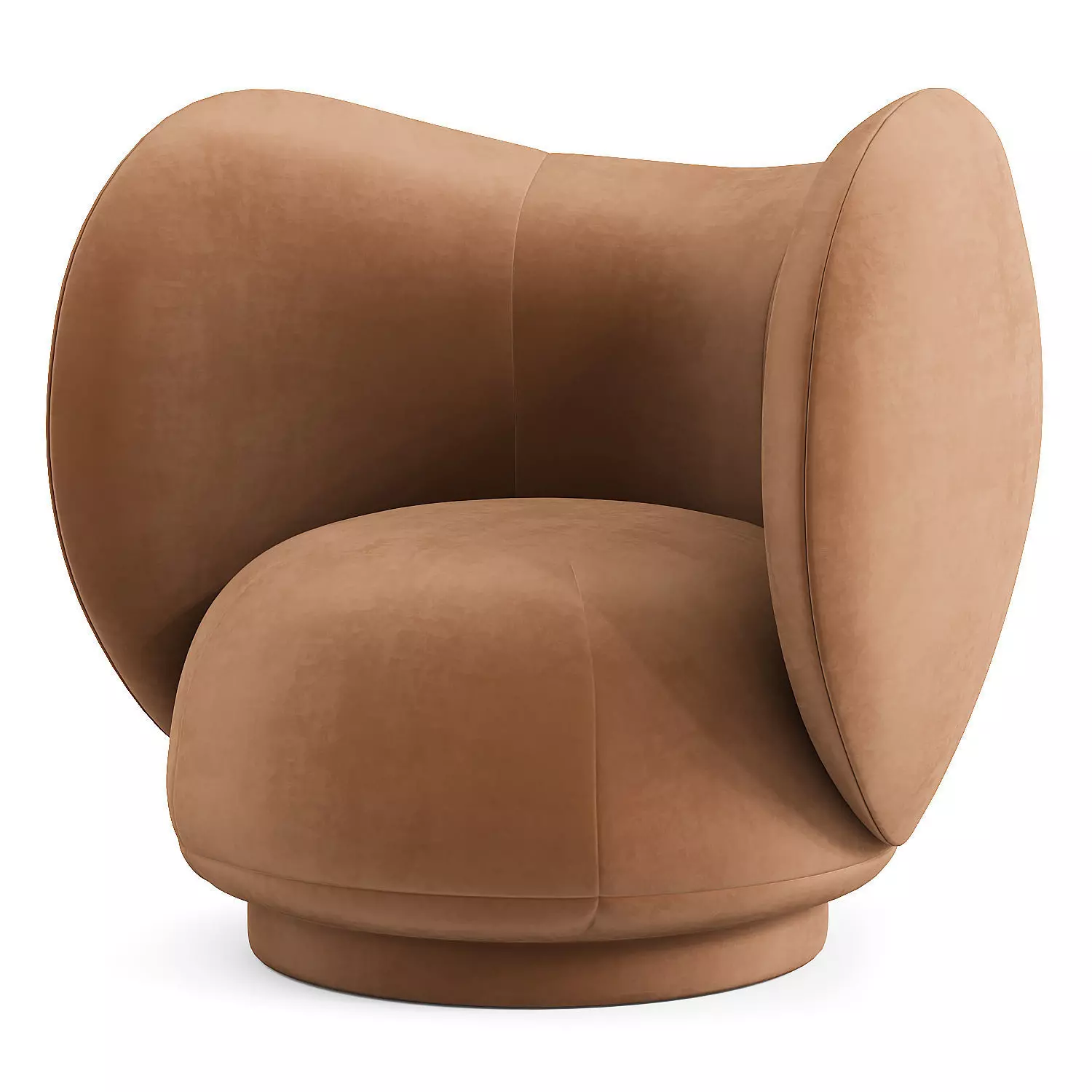 Rico Lounge Chair - Swivel Base 3D model_0