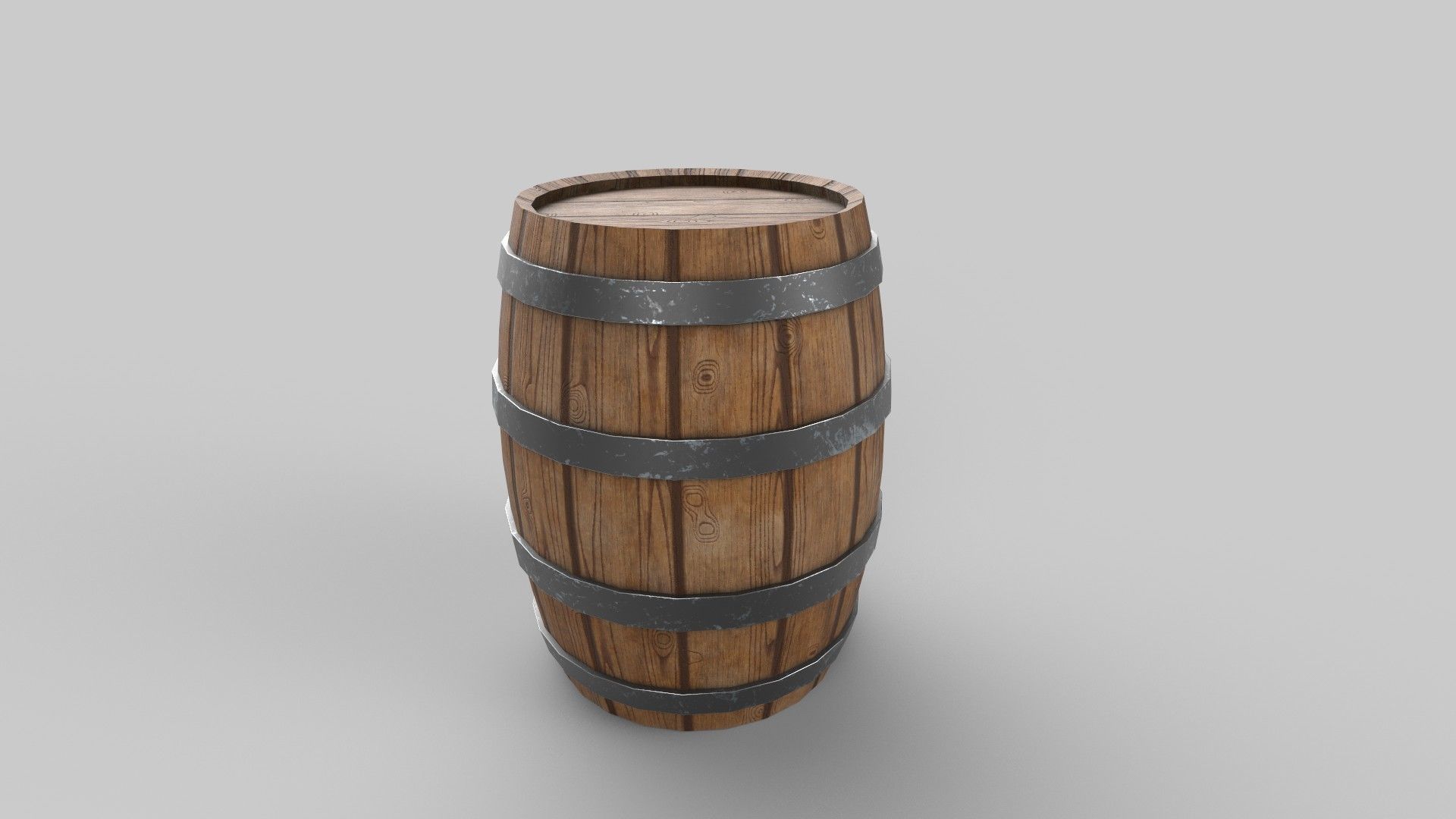 Oil barrel Low-poly 3D model_3