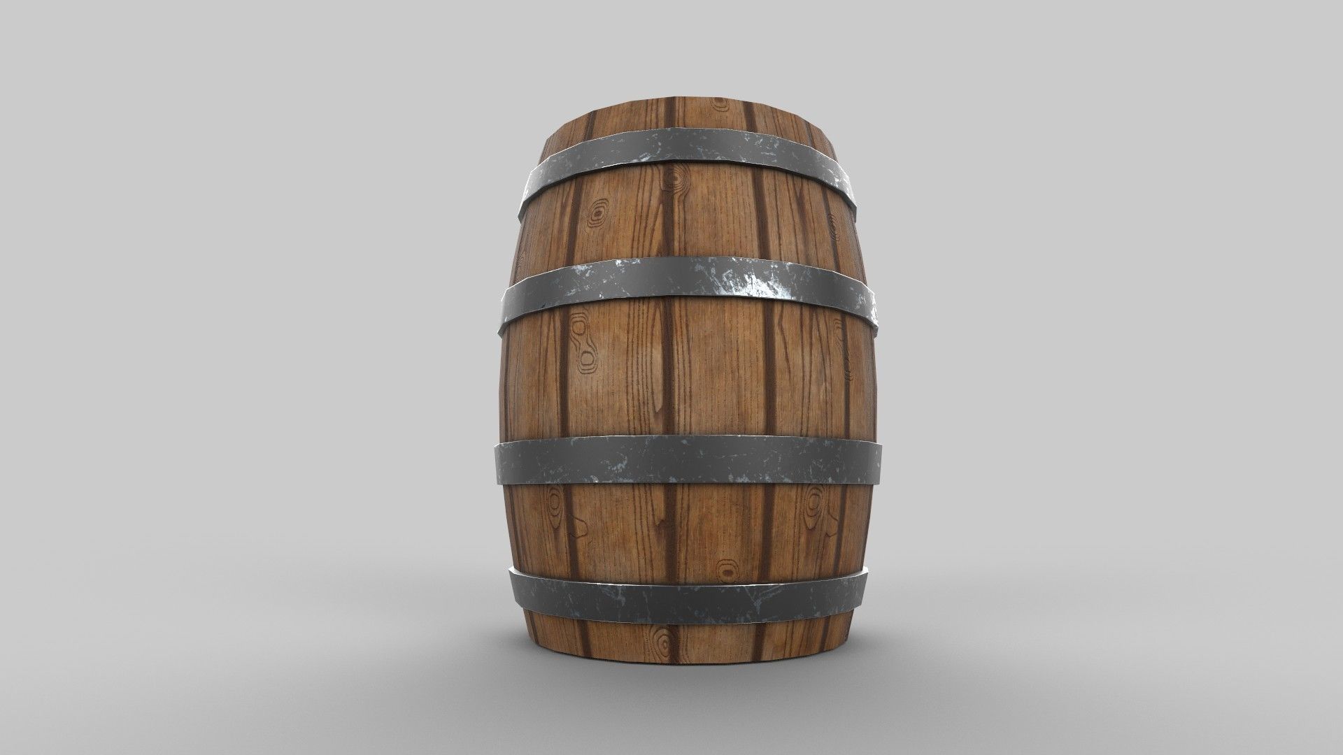 Oil barrel Low-poly 3D model_2