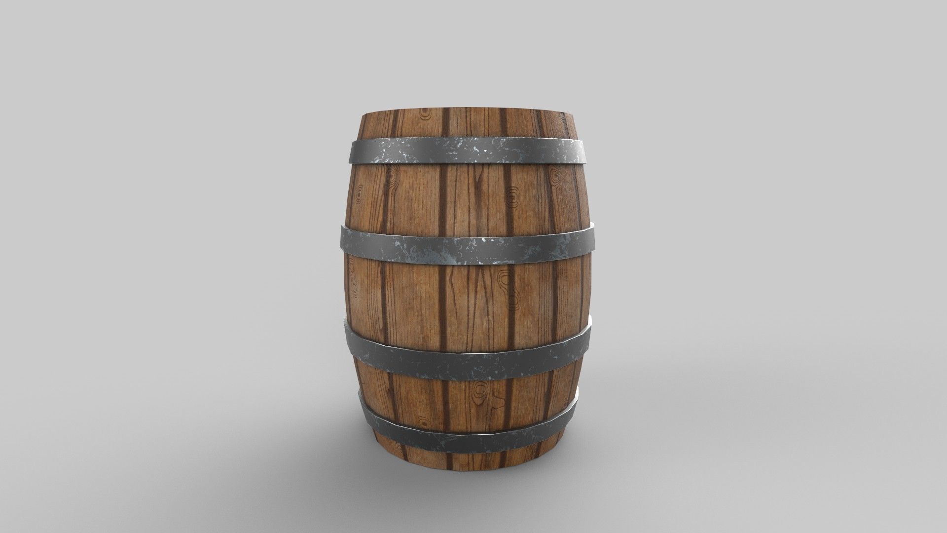 Oil barrel Low-poly 3D model_4