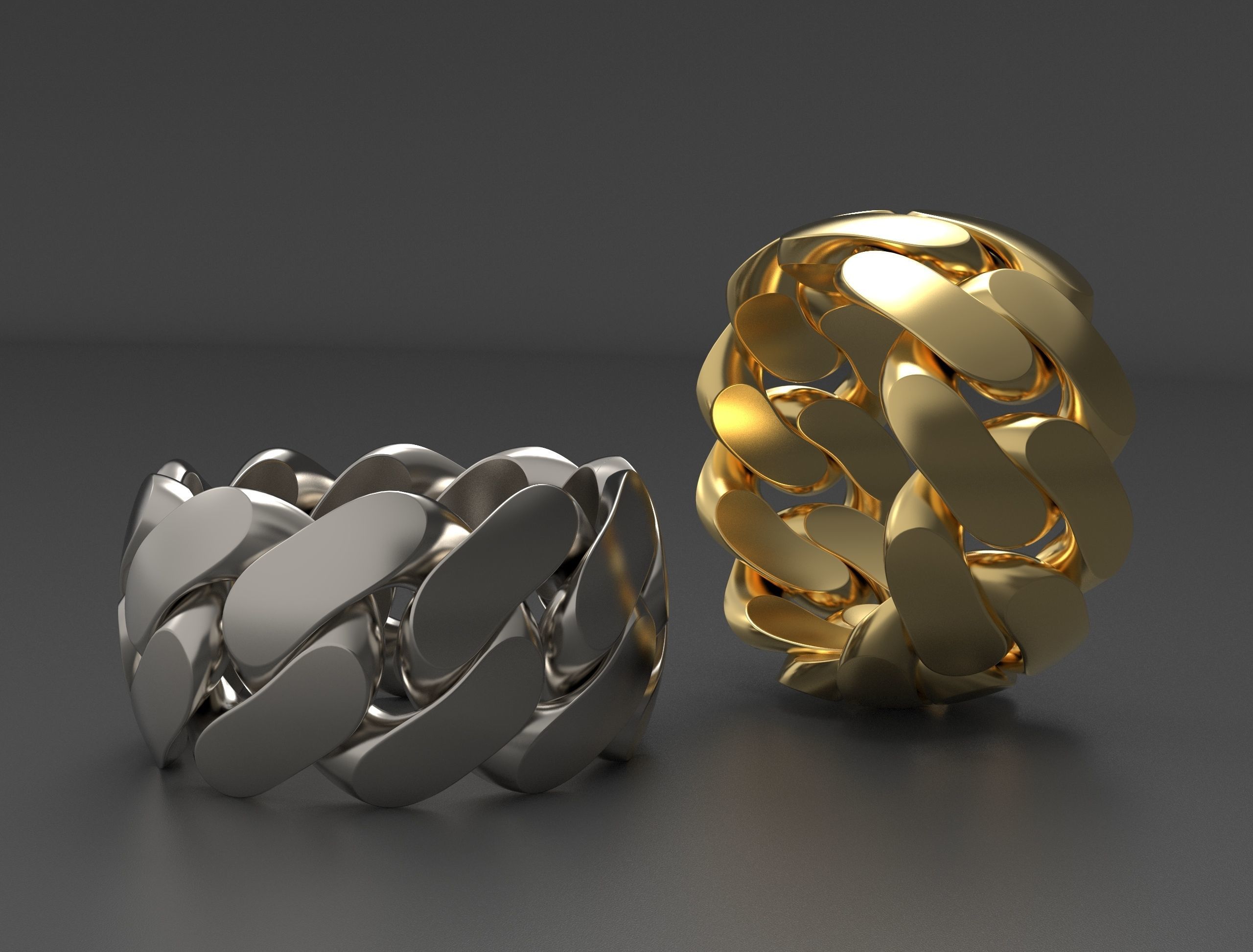 cuban ring 12 mm wide size 62 3D print model_7