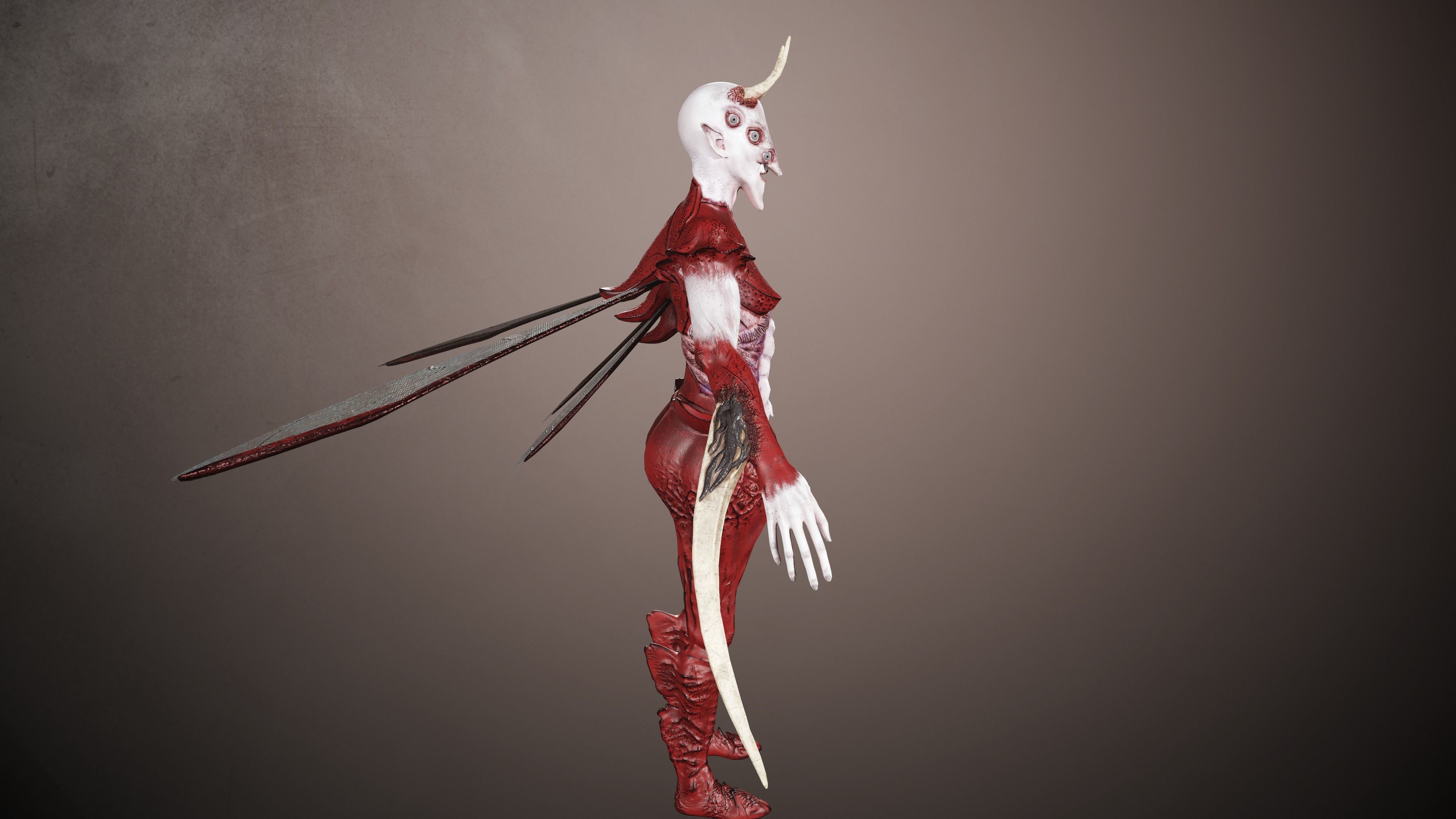 Elliel demon Low-poly 3D model_3