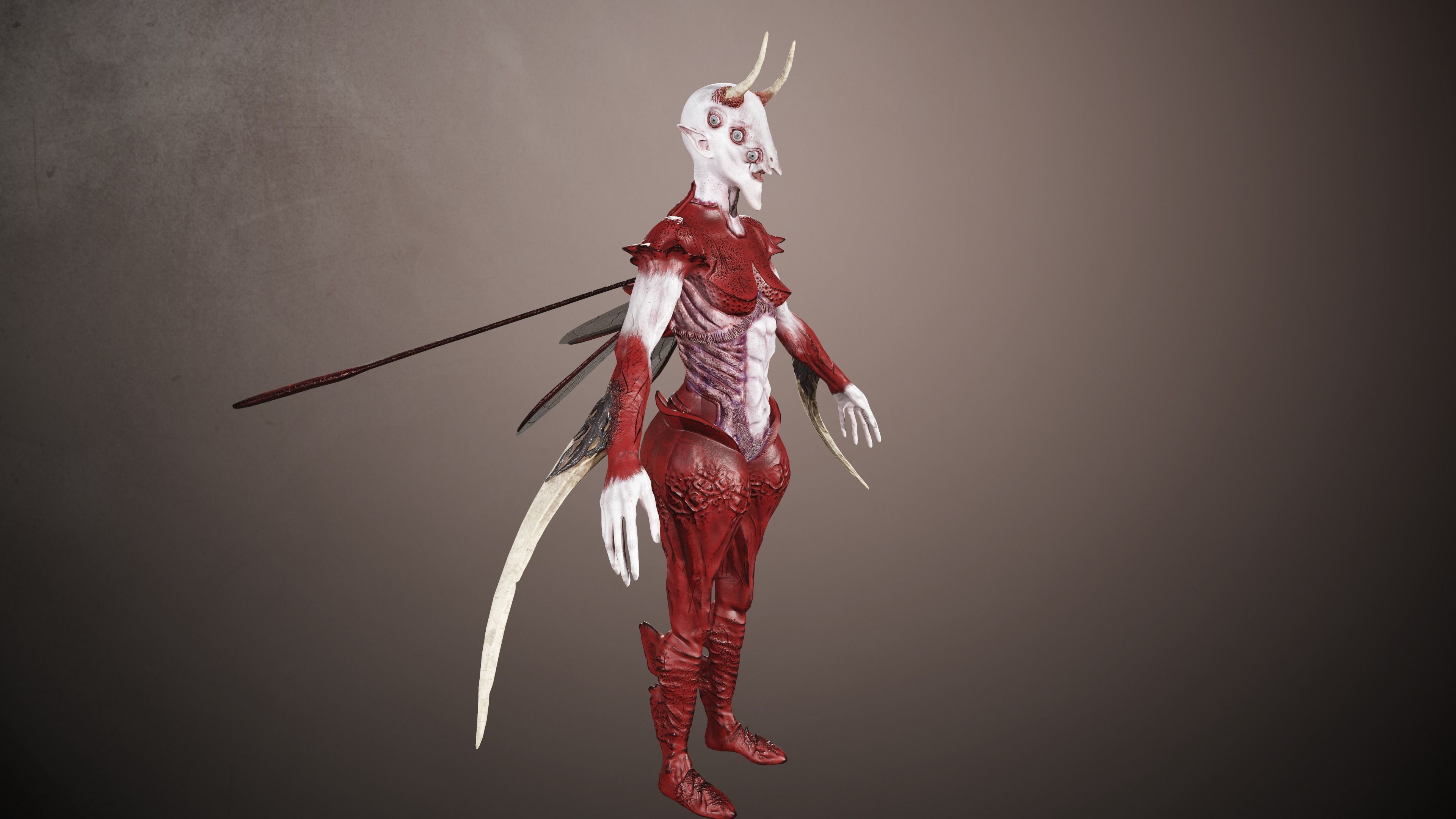 Elliel demon Low-poly 3D model_2