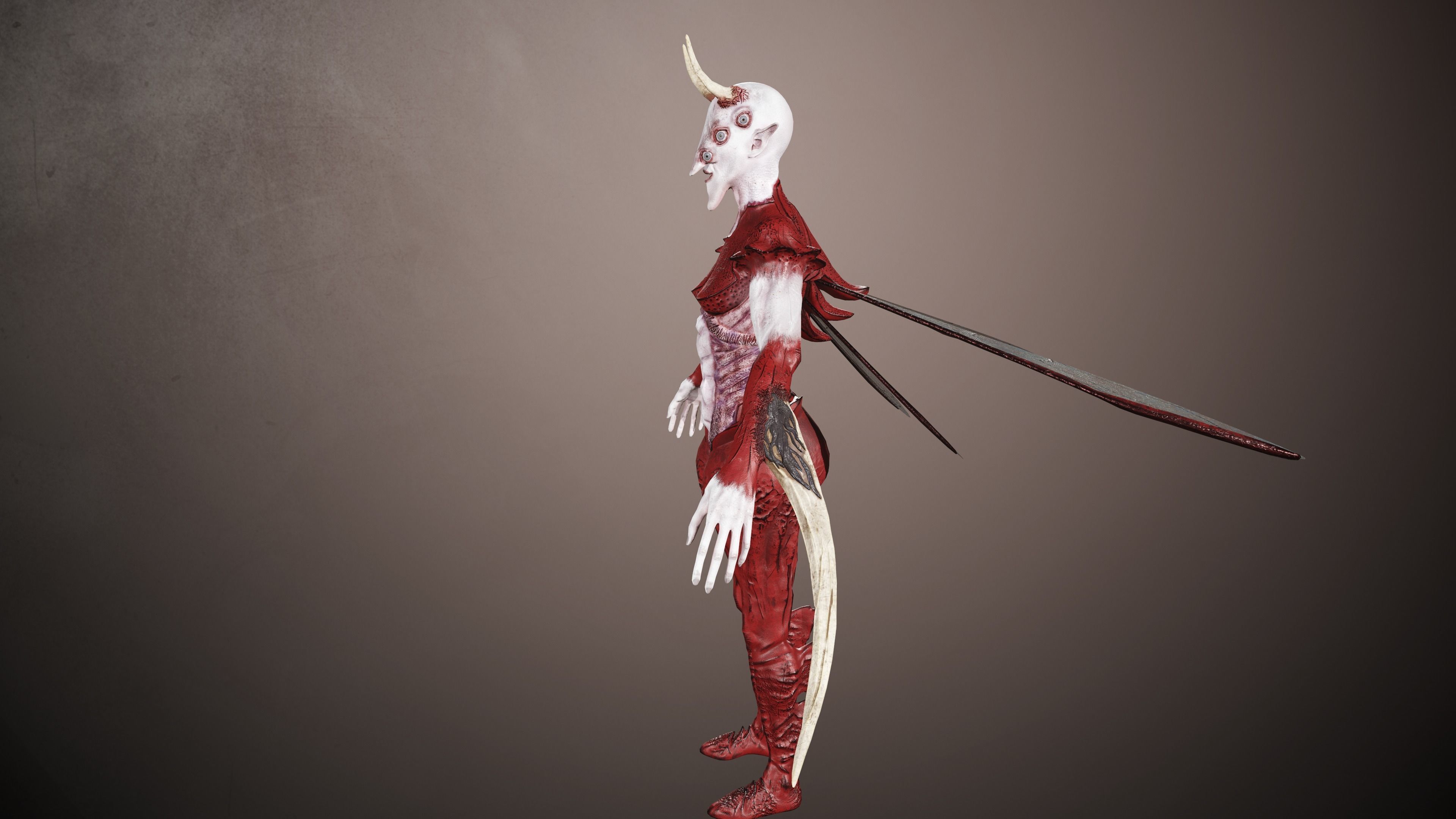 Elliel demon Low-poly 3D model_7