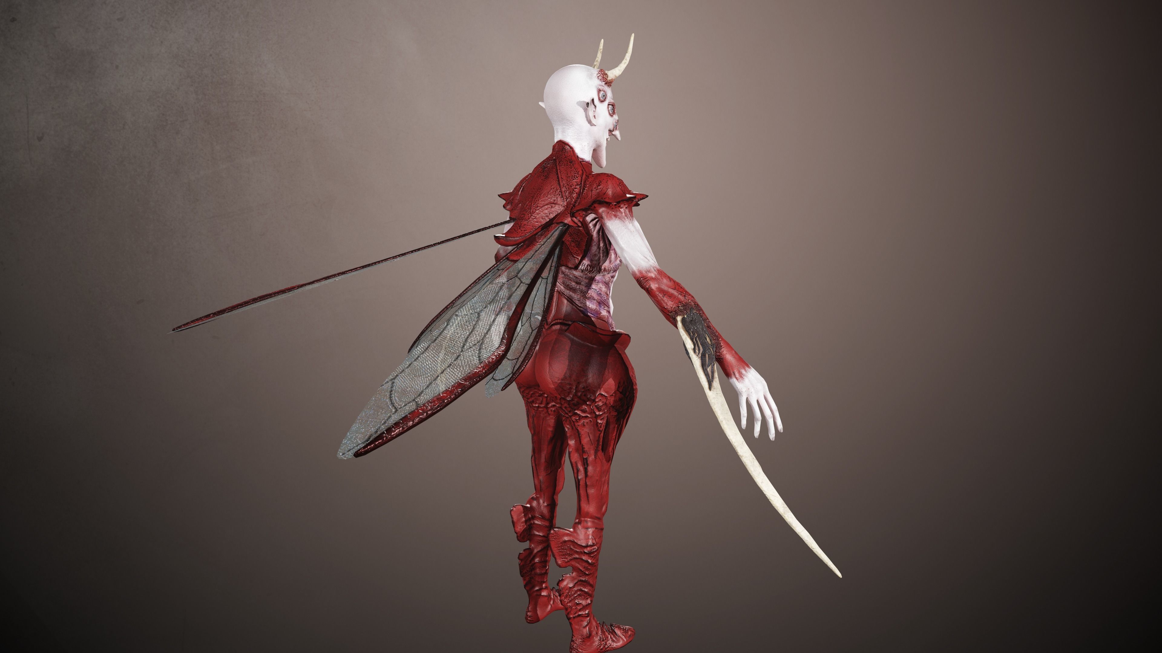 Elliel demon Low-poly 3D model_4