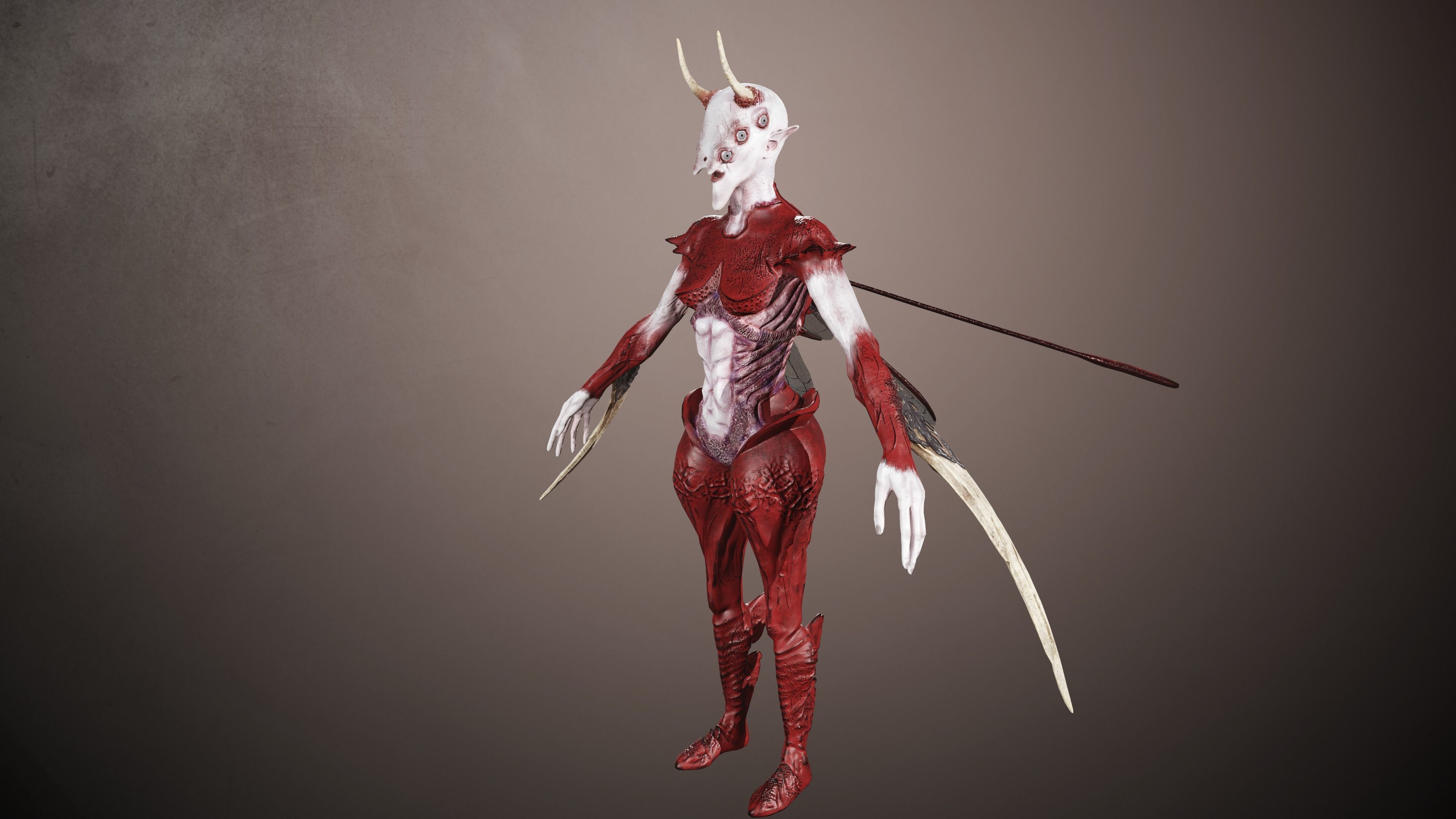 Elliel demon Low-poly 3D model_8