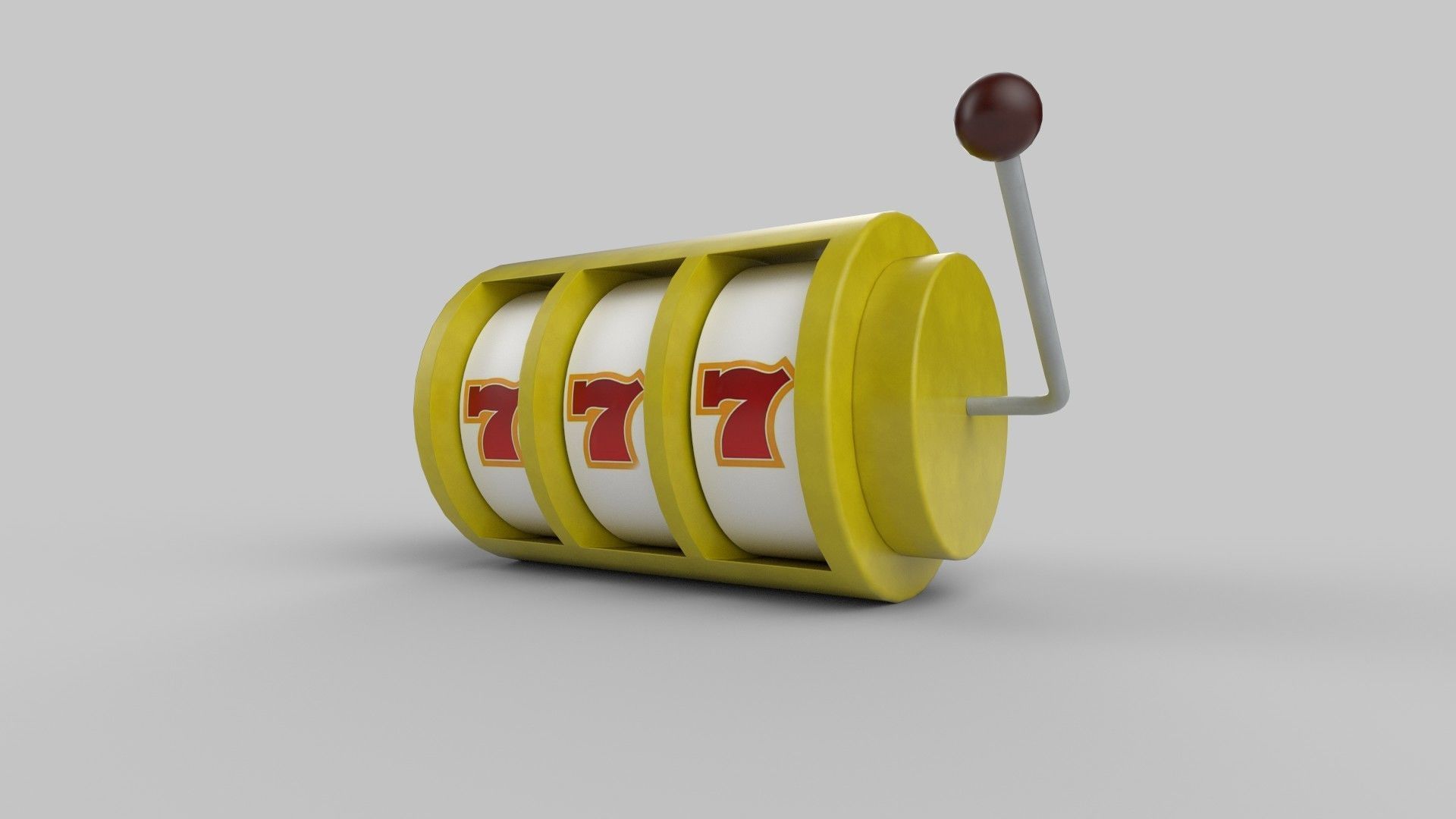 Slot machine Low-poly 3D model_1