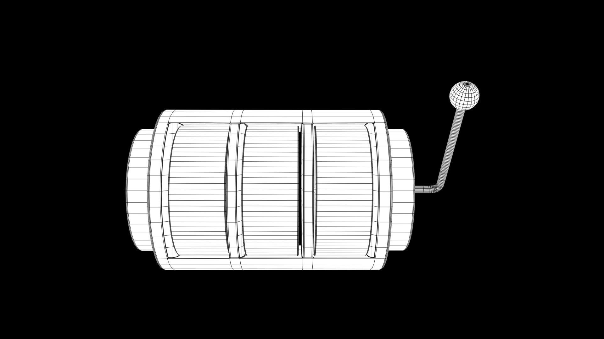 Slot machine Low-poly 3D model_5