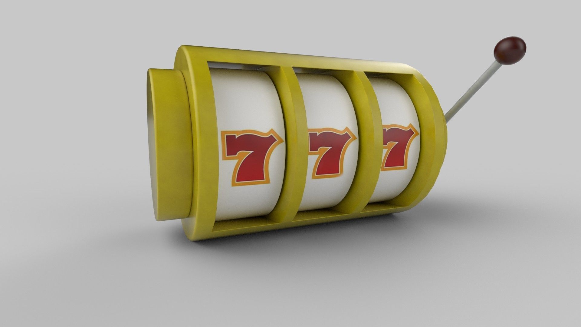 Slot machine Low-poly 3D model_2