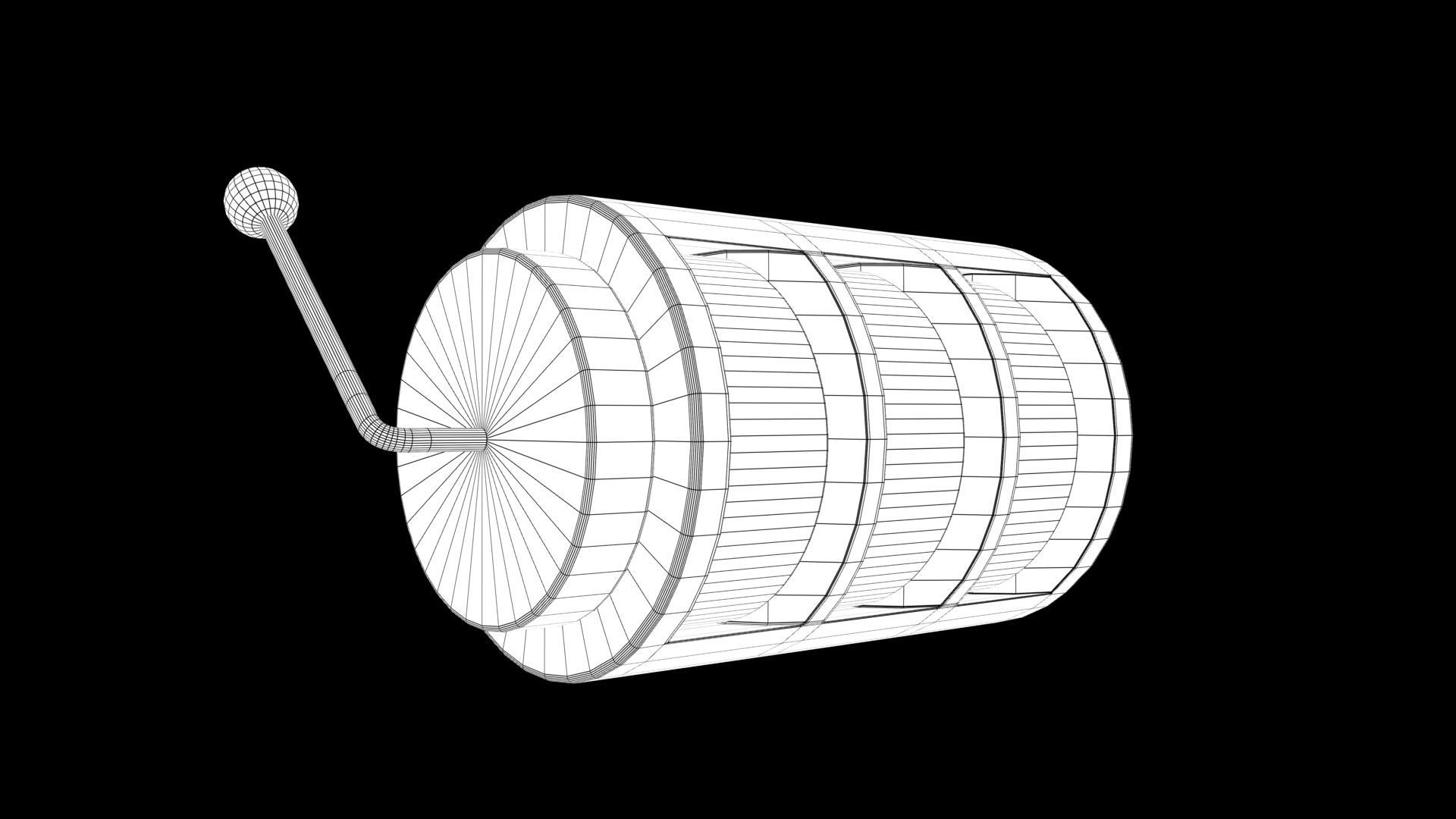 Slot machine Low-poly 3D model_8