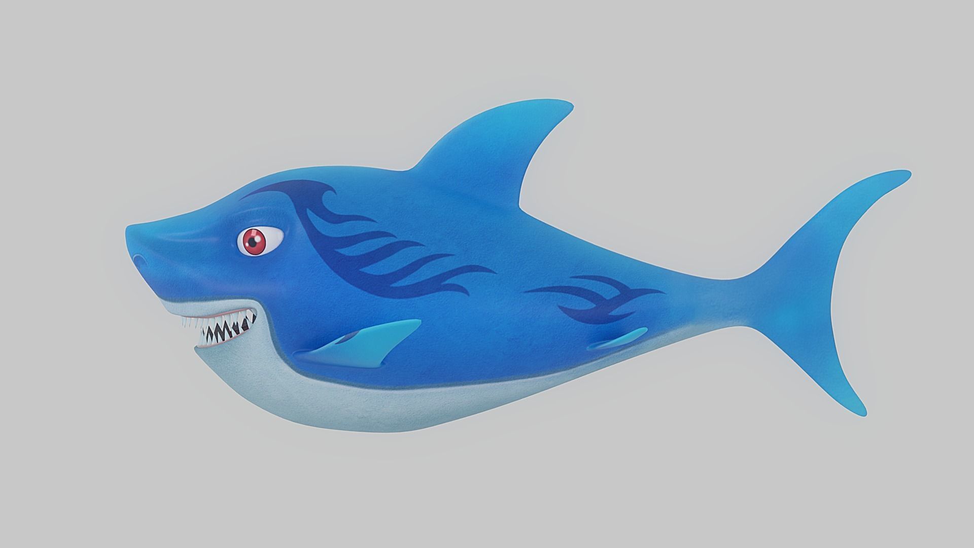 Cartoon Fish 15 Low-poly 3D model_1