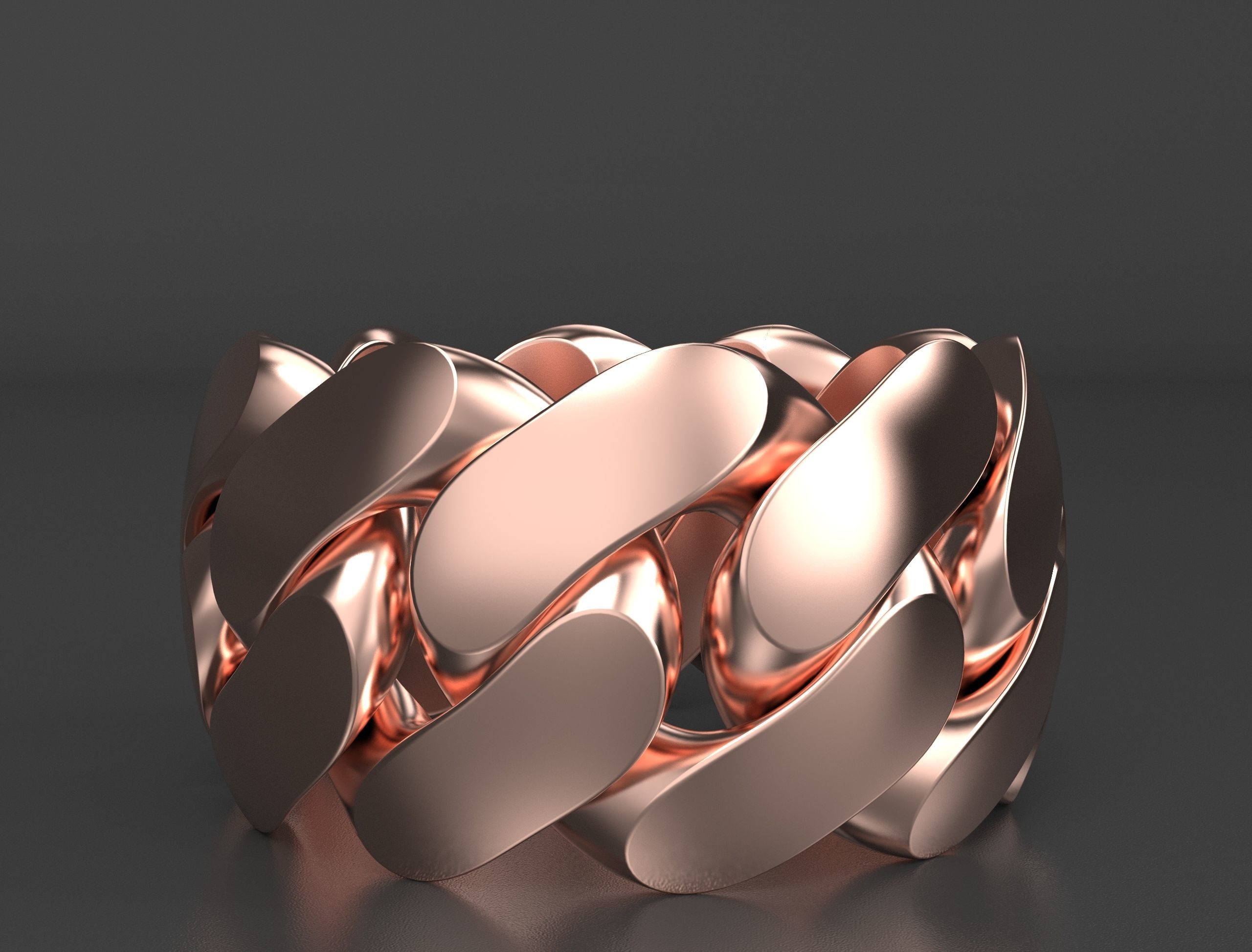 cuban ring 12 mm wide  size 60 3D print model_10