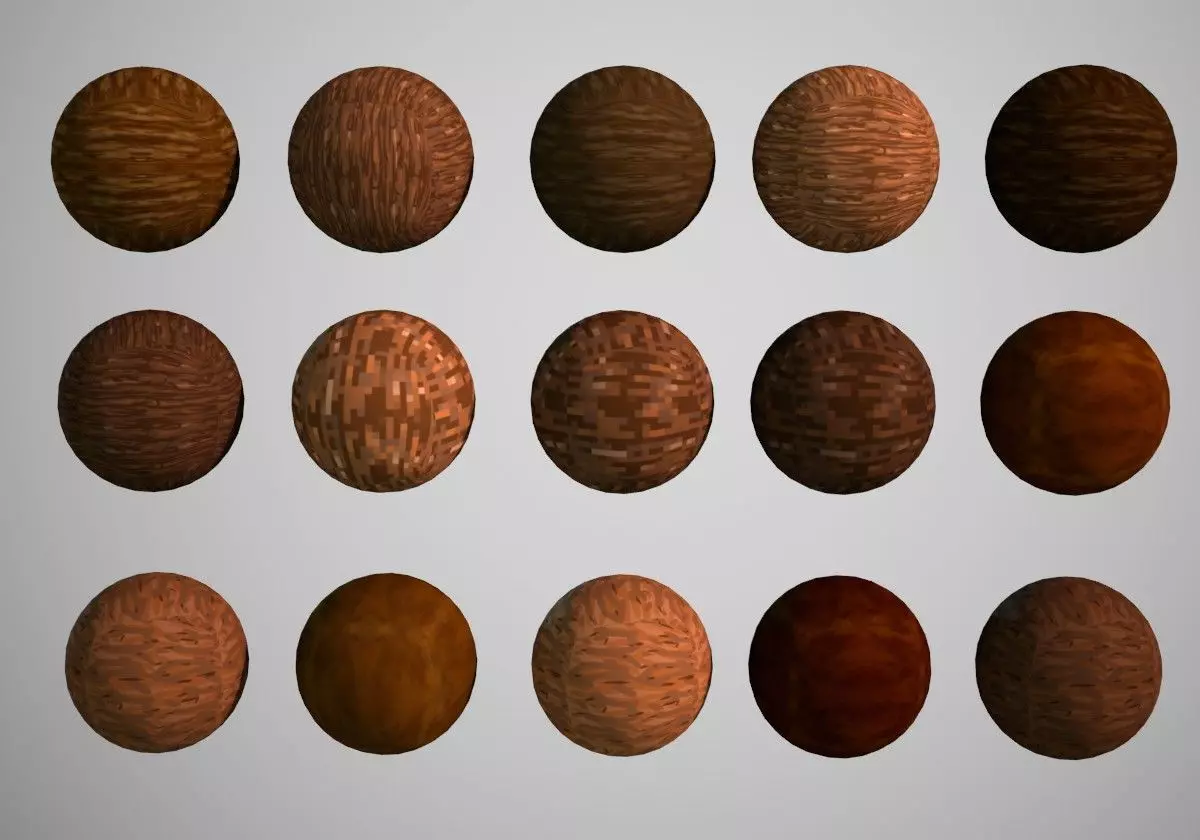 Texture 15 textures pack - wood low resolution nature pack VR / AR ...