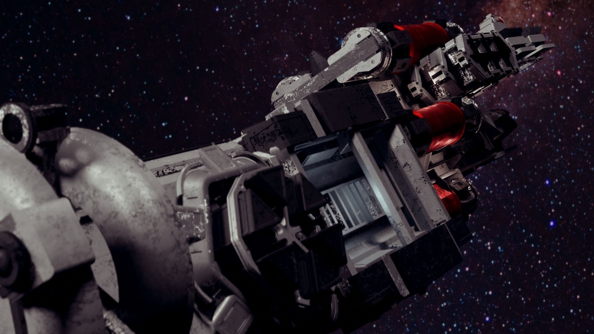 Sci-fi Spaceship 3D Model Low-poly 3D model_26