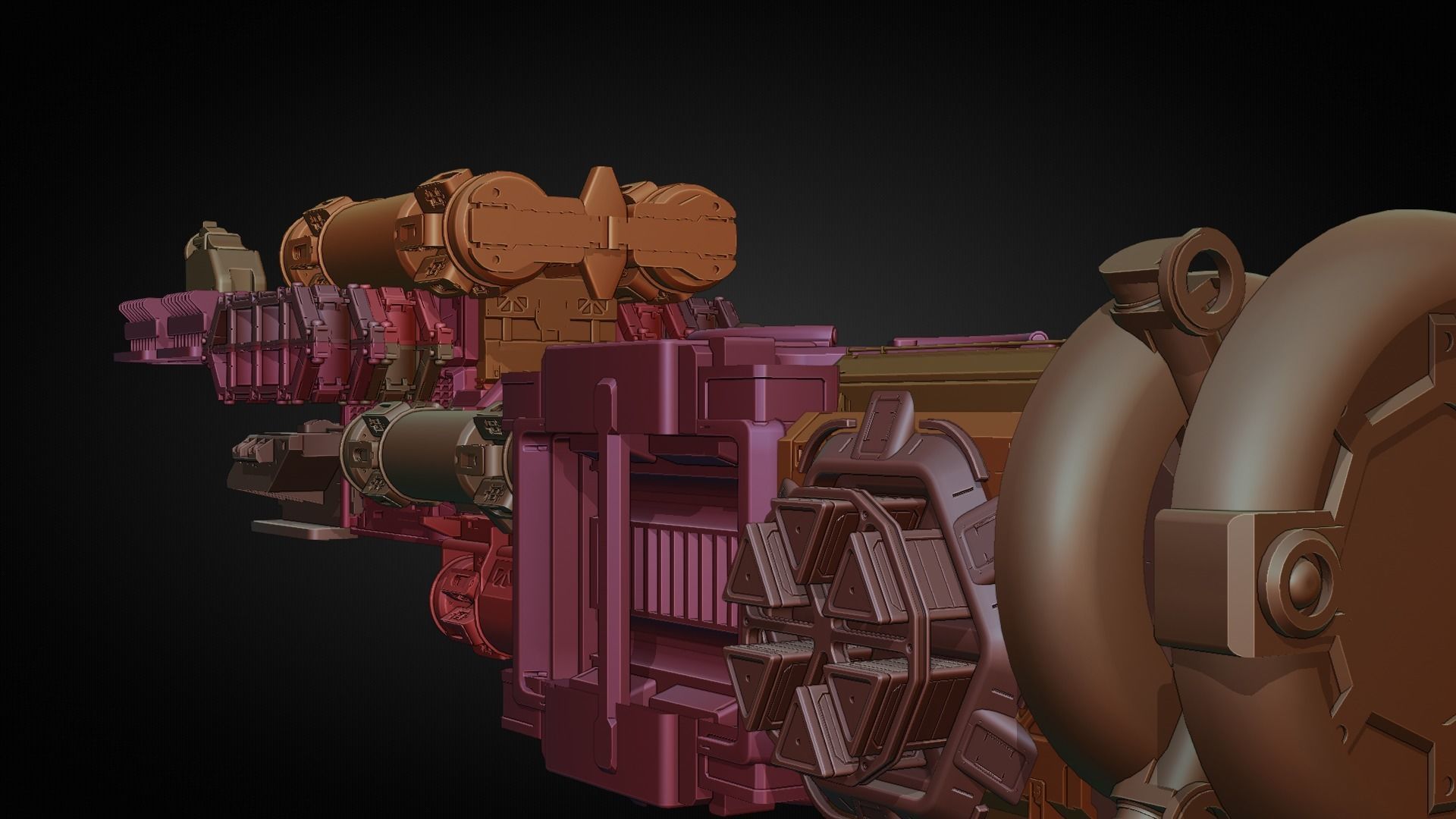 Sci-fi Spaceship 3D Model Low-poly 3D model_16