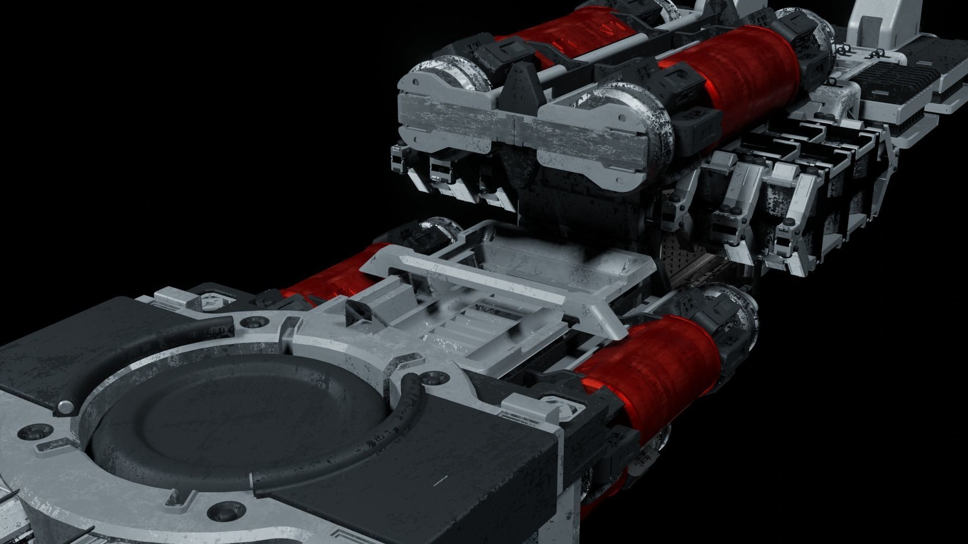 Sci-fi Spaceship 3D Model Low-poly 3D model_7