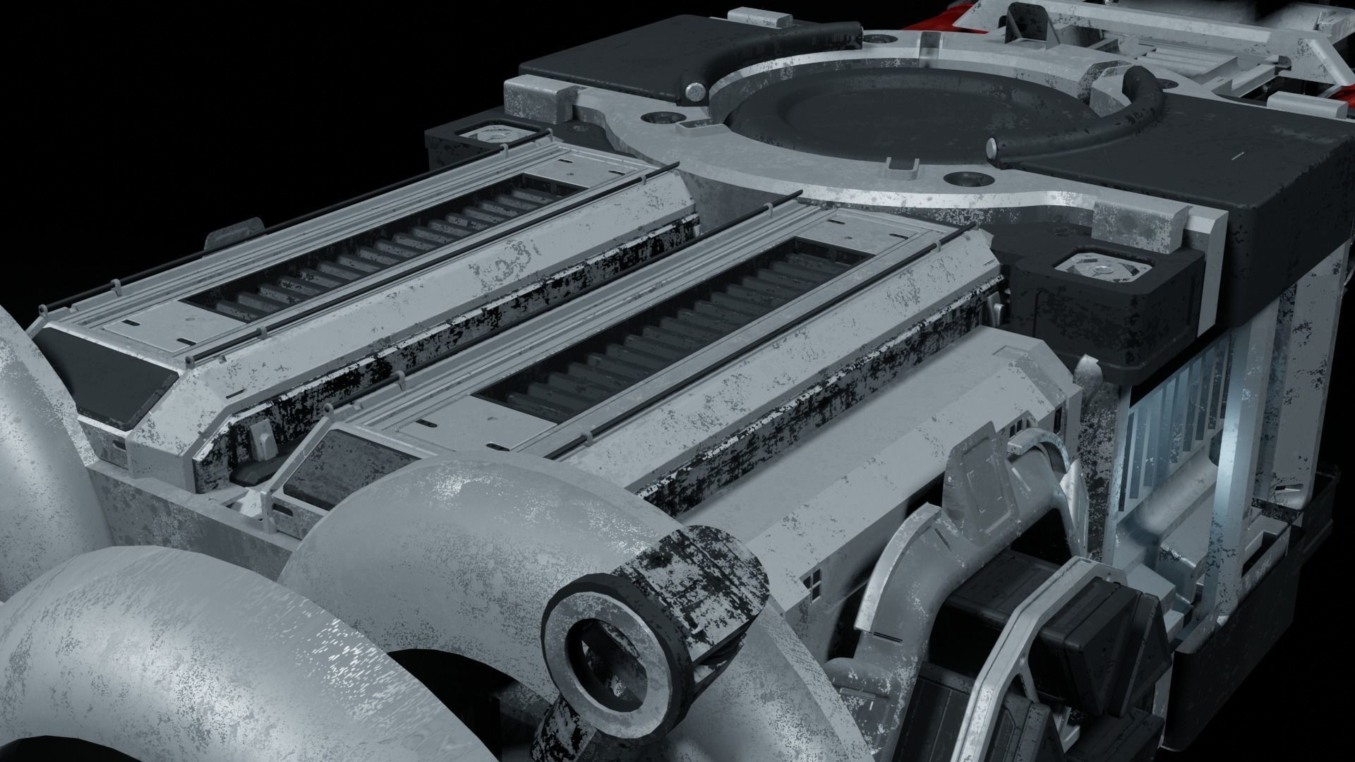 Sci-fi Spaceship 3D Model Low-poly 3D model_9