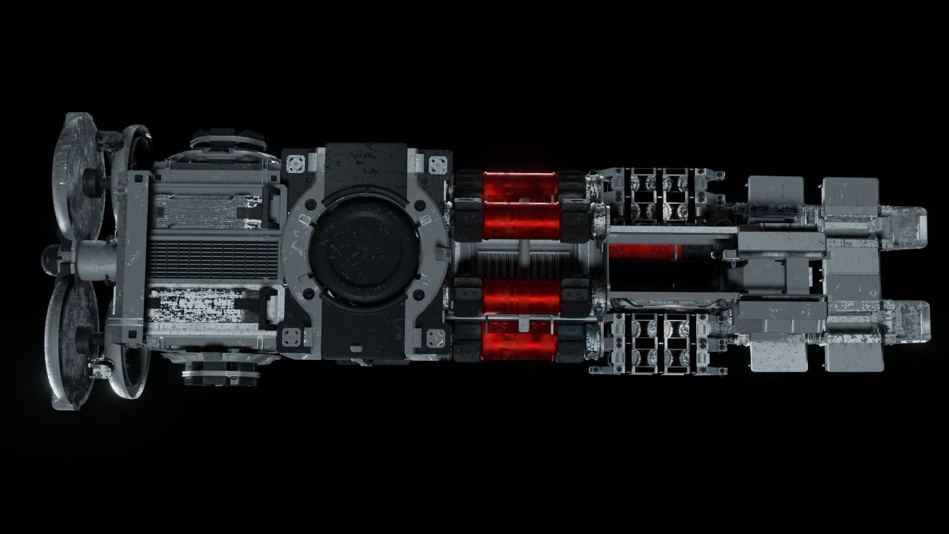 Sci-fi Spaceship 3D Model Low-poly 3D model_14